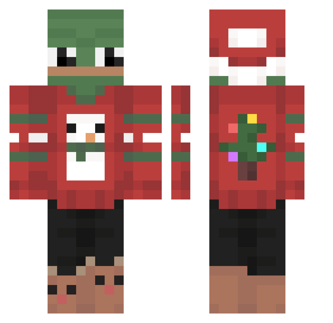 Moh_Gus Minecraft skin, front and back view