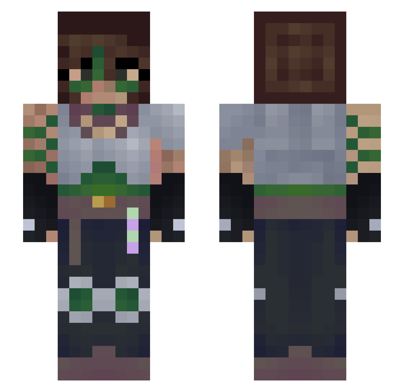 BirbRP Minecraft skin, front and back view