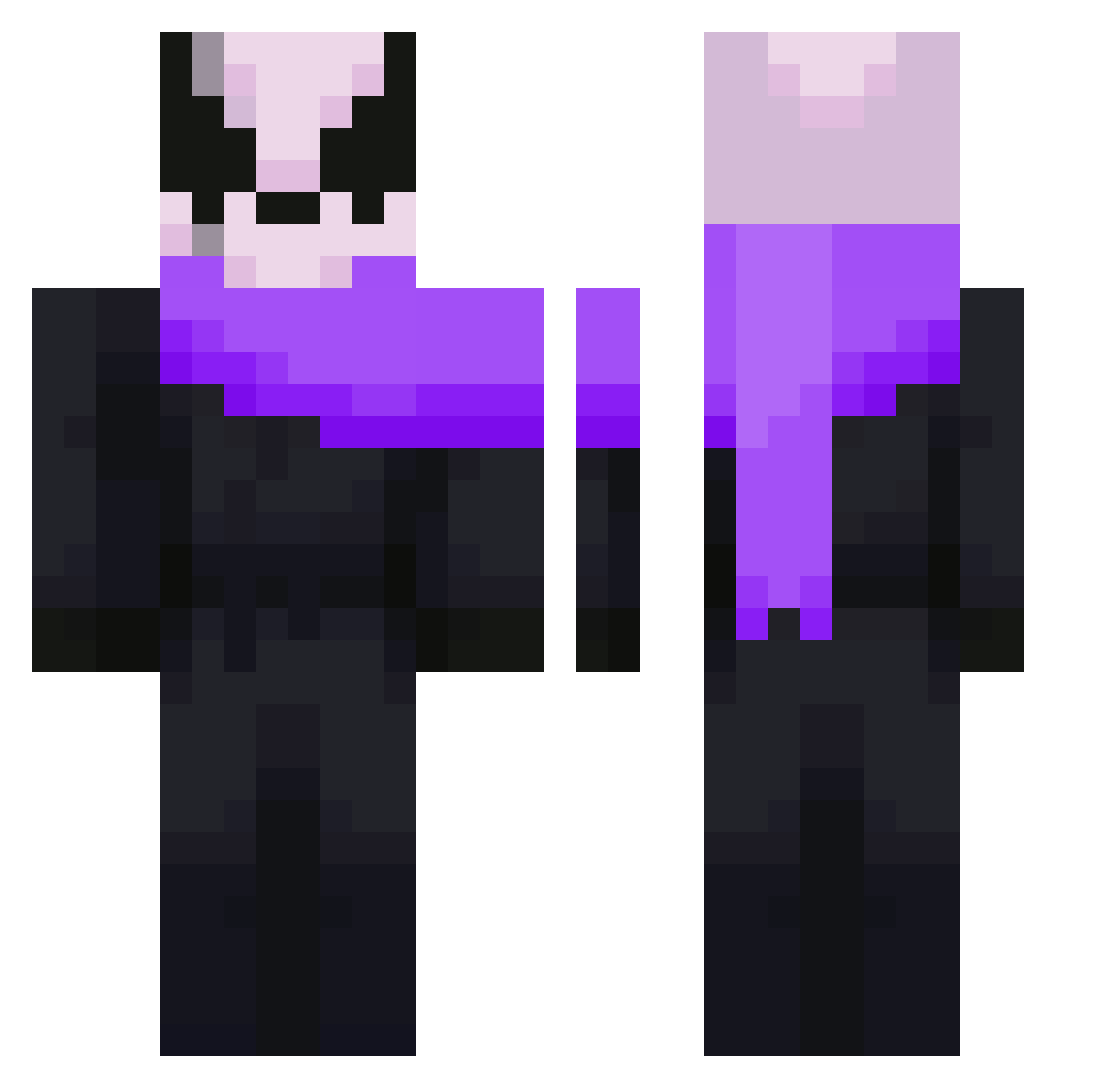 Steffio2317 Minecraft skin, front and back view