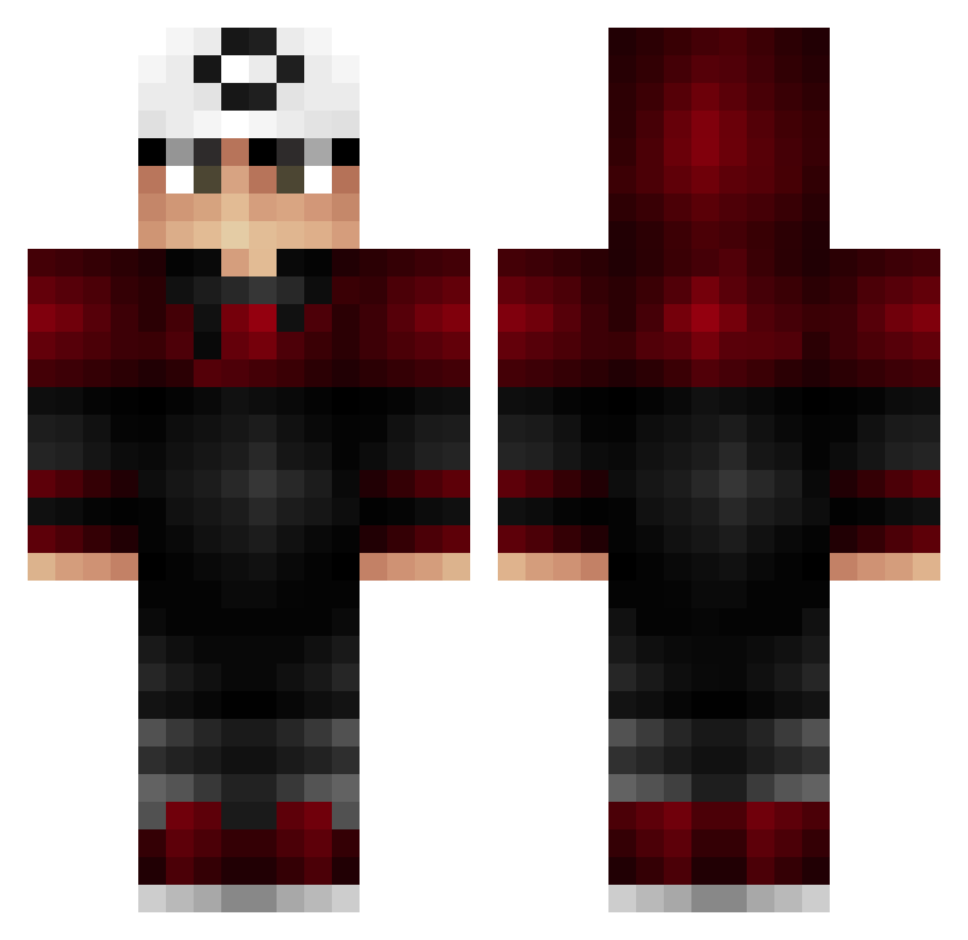 nkls0901 Minecraft skin, front and back view