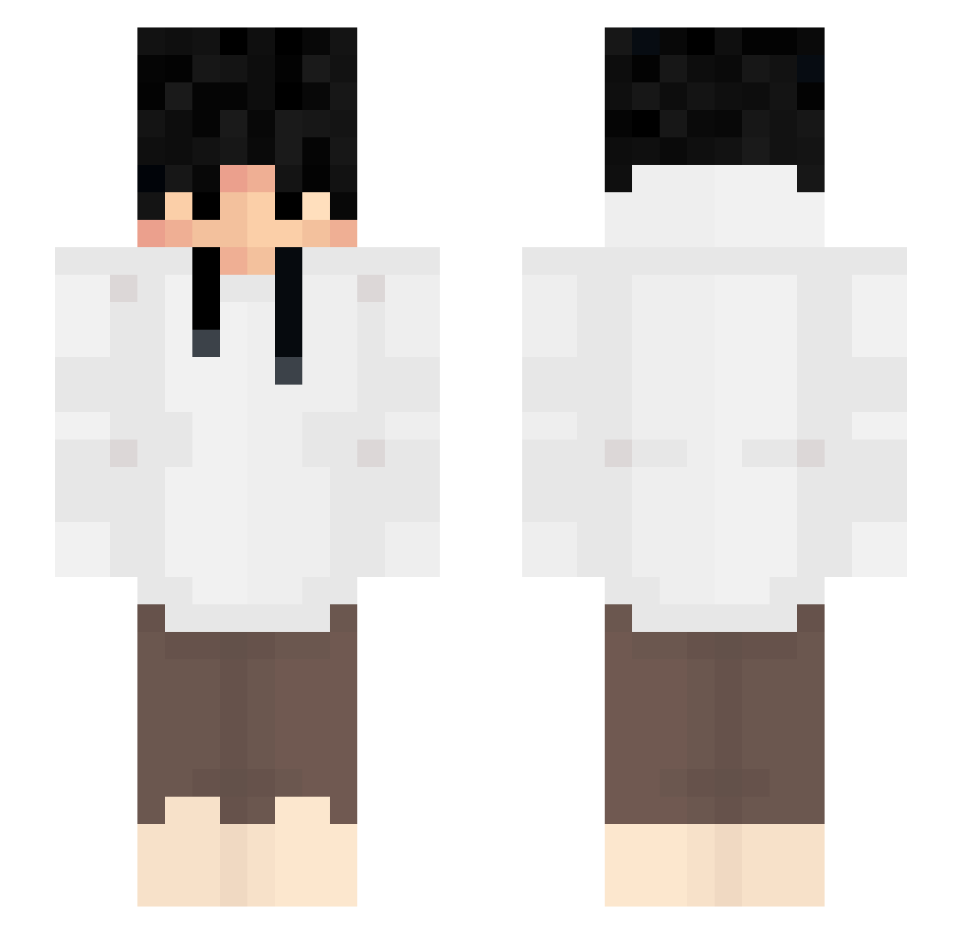 Setwoozuru Minecraft skin, front and back view