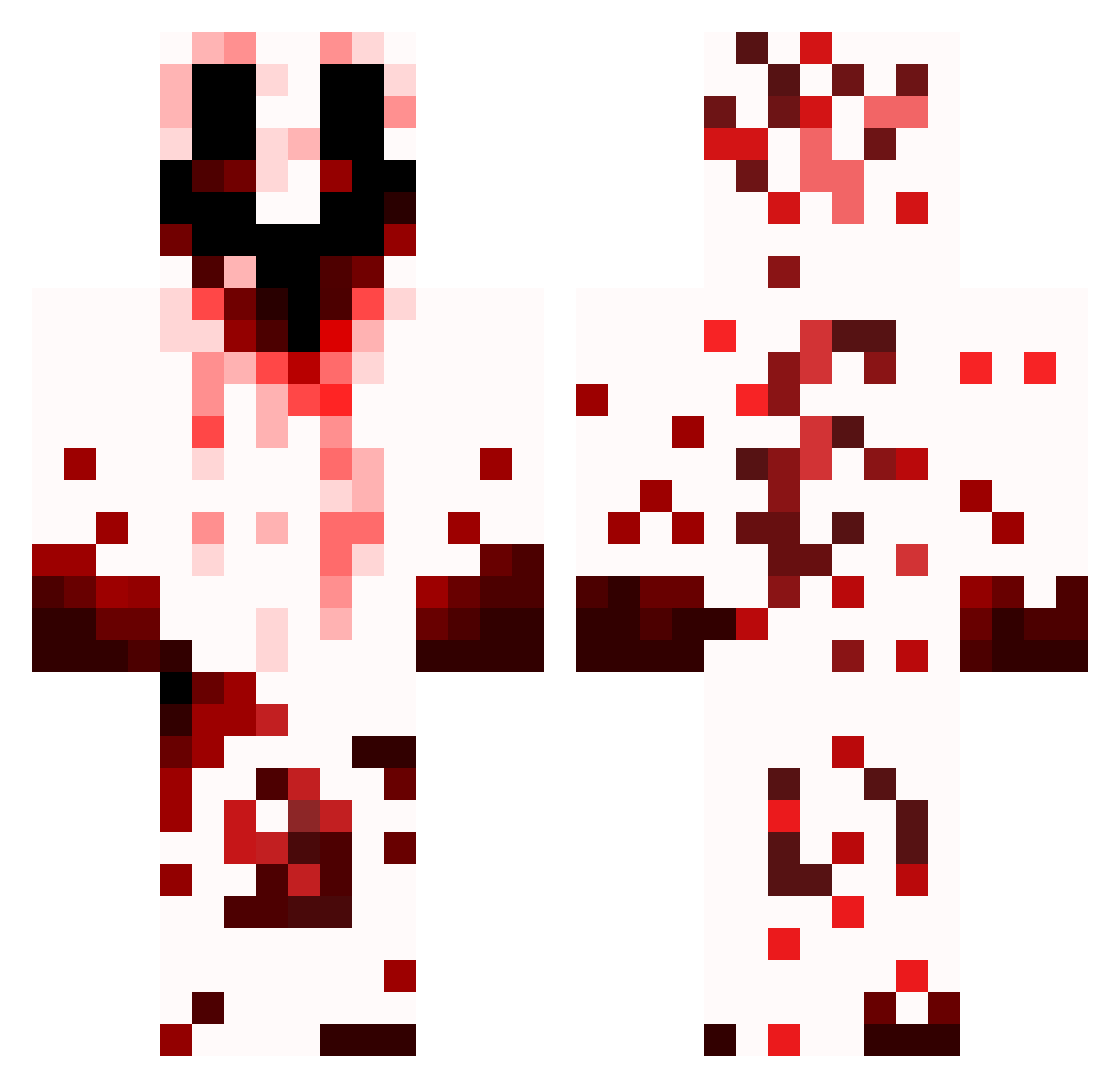 CoffeeCow201 Minecraft skin, front and back view