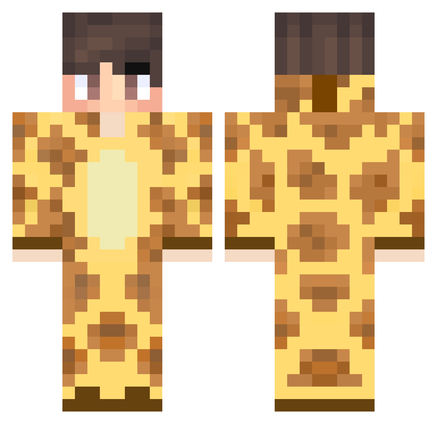Treaties Minecraft skin, front and back view