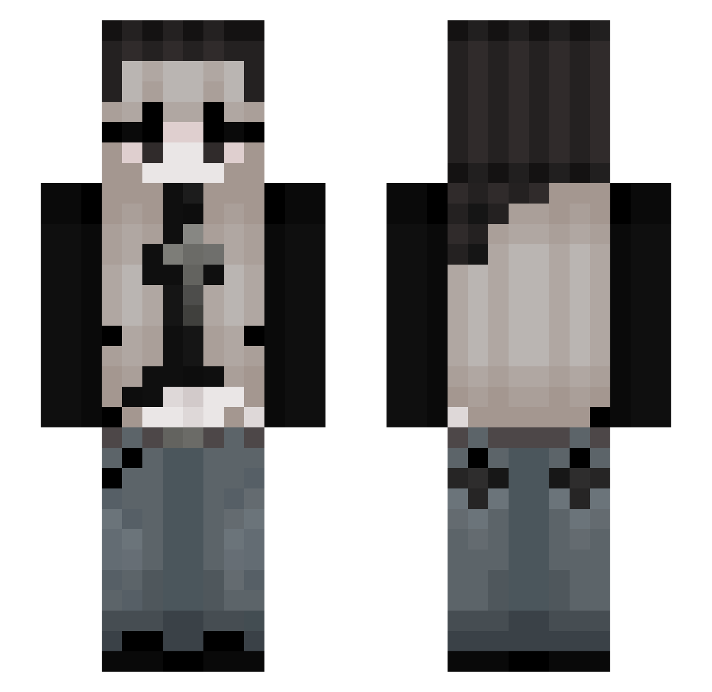 sabinkaleen Minecraft skin, front and back view