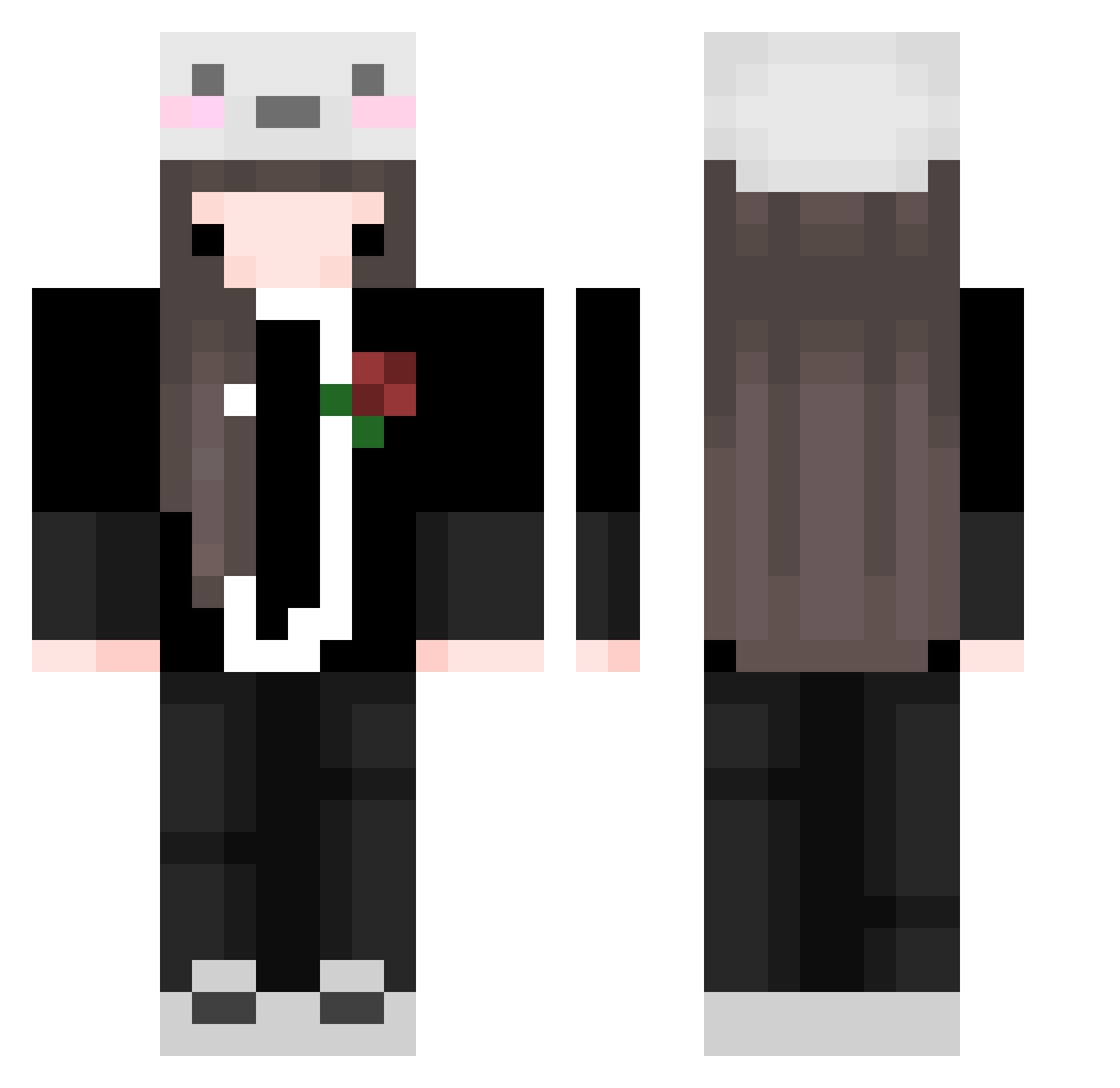 xylox123 Minecraft skin, front and back view