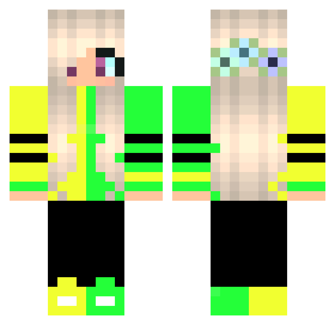 SatungX2489 Minecraft skin, front and back view