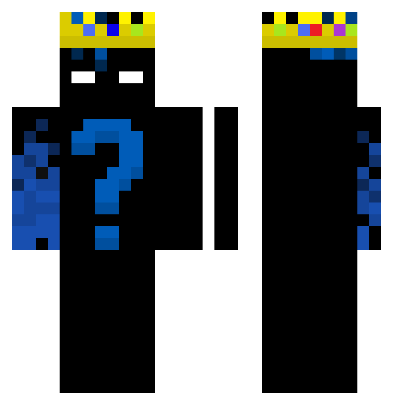 Mateusszj100 Minecraft skin, front and back view