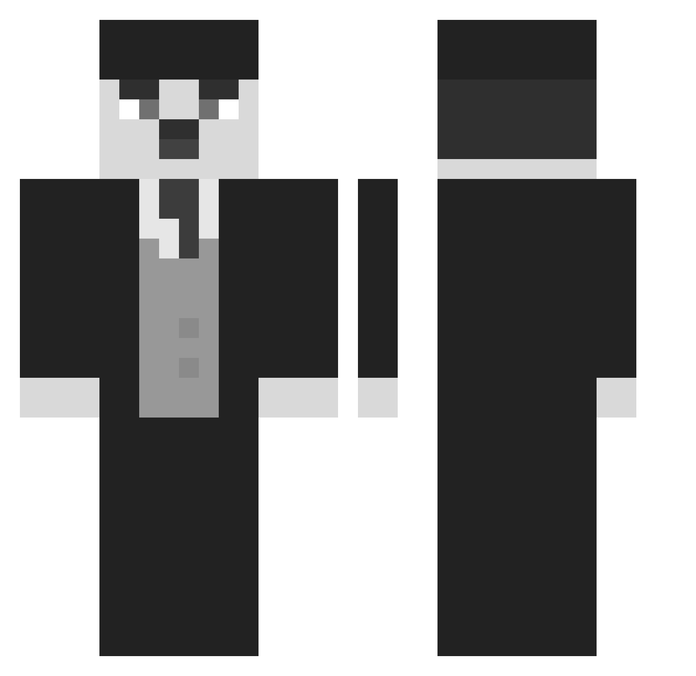 ungezocktC16 Minecraft skin, front and back view