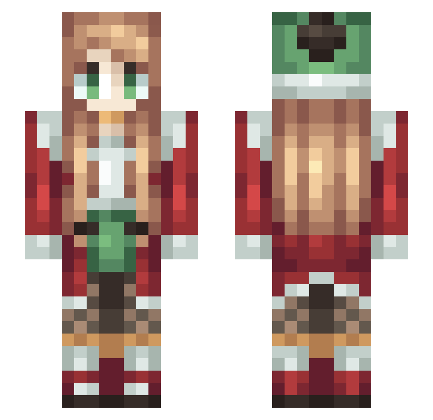 Denyse Minecraft skin, front and back view