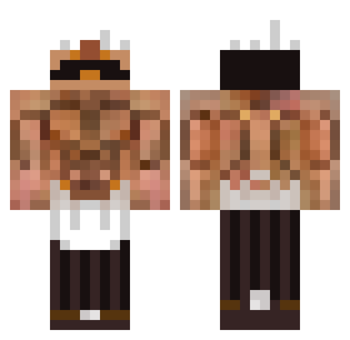 63Lucius Minecraft skin, front and back view