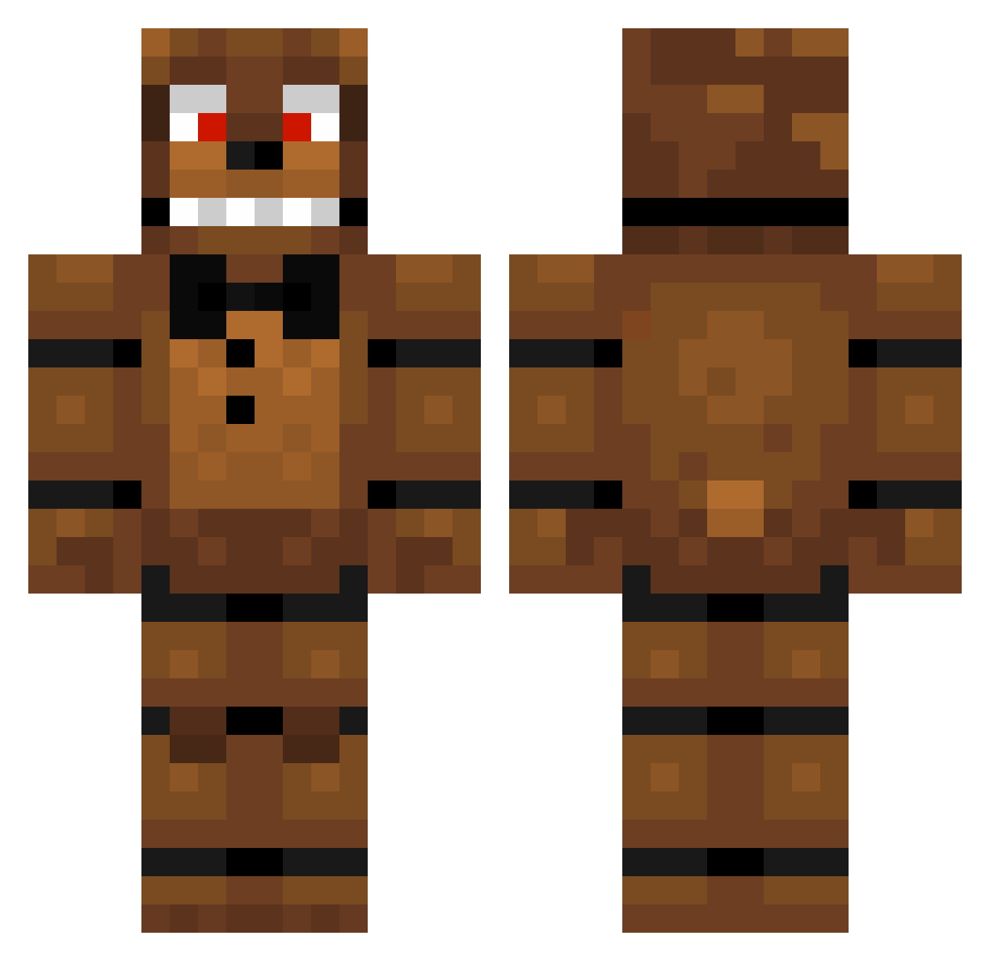 Kapibara12345 Minecraft skin, front and back view