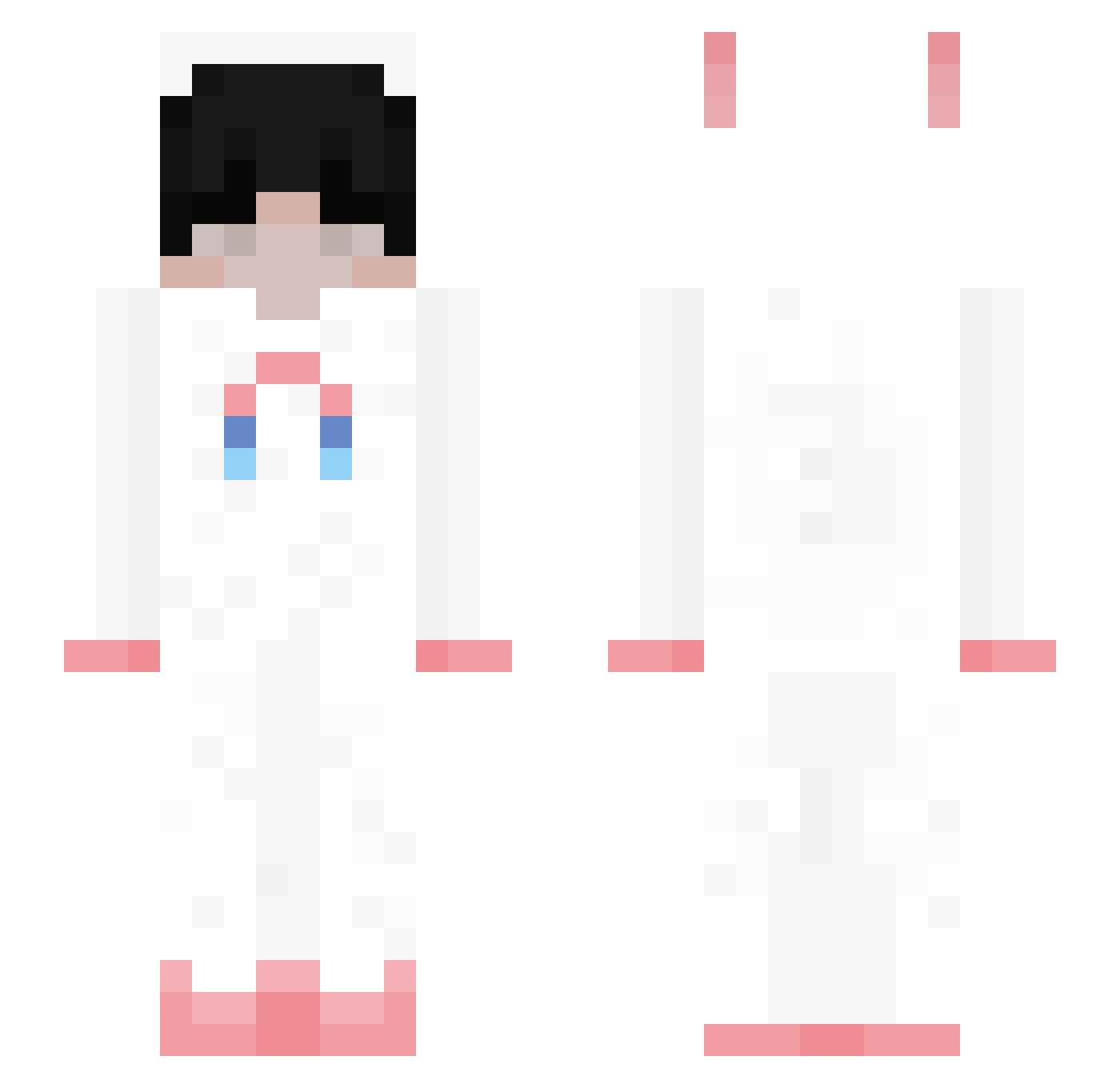 Rozt Minecraft skin, front and back view