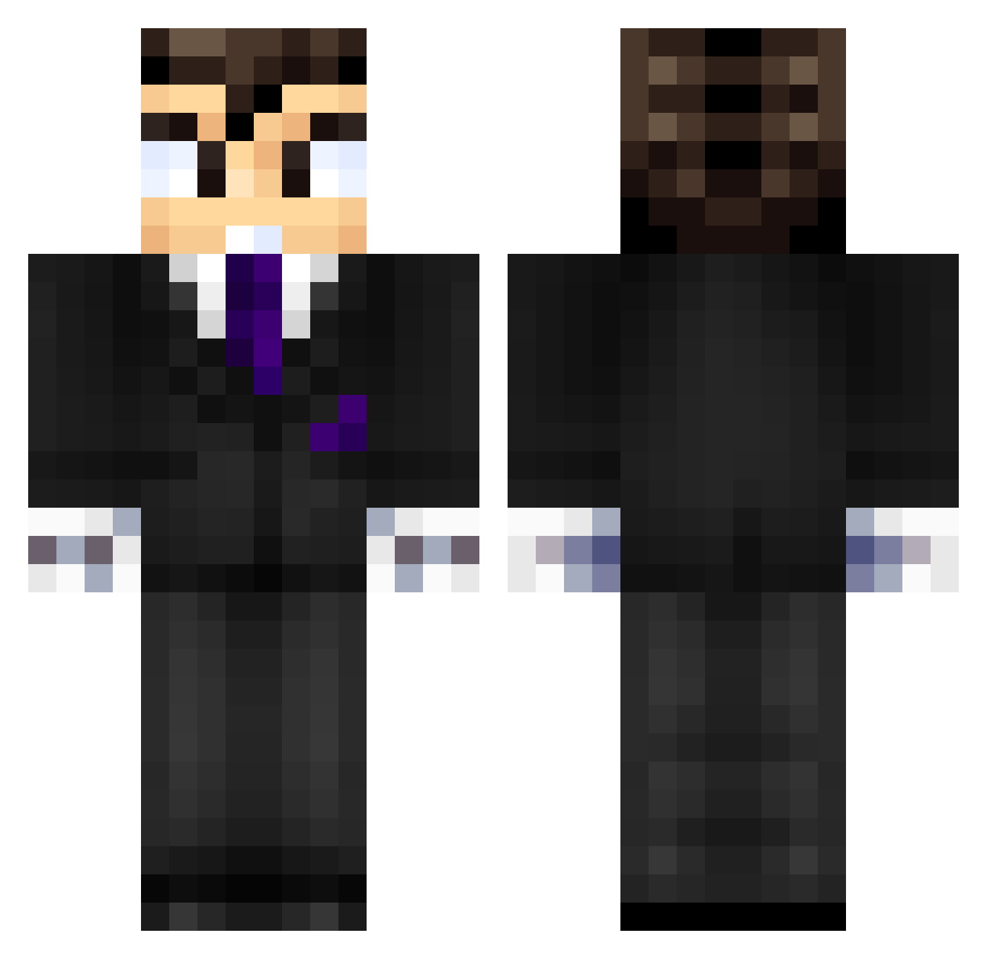 iSamux_Q Minecraft skin, front and back view