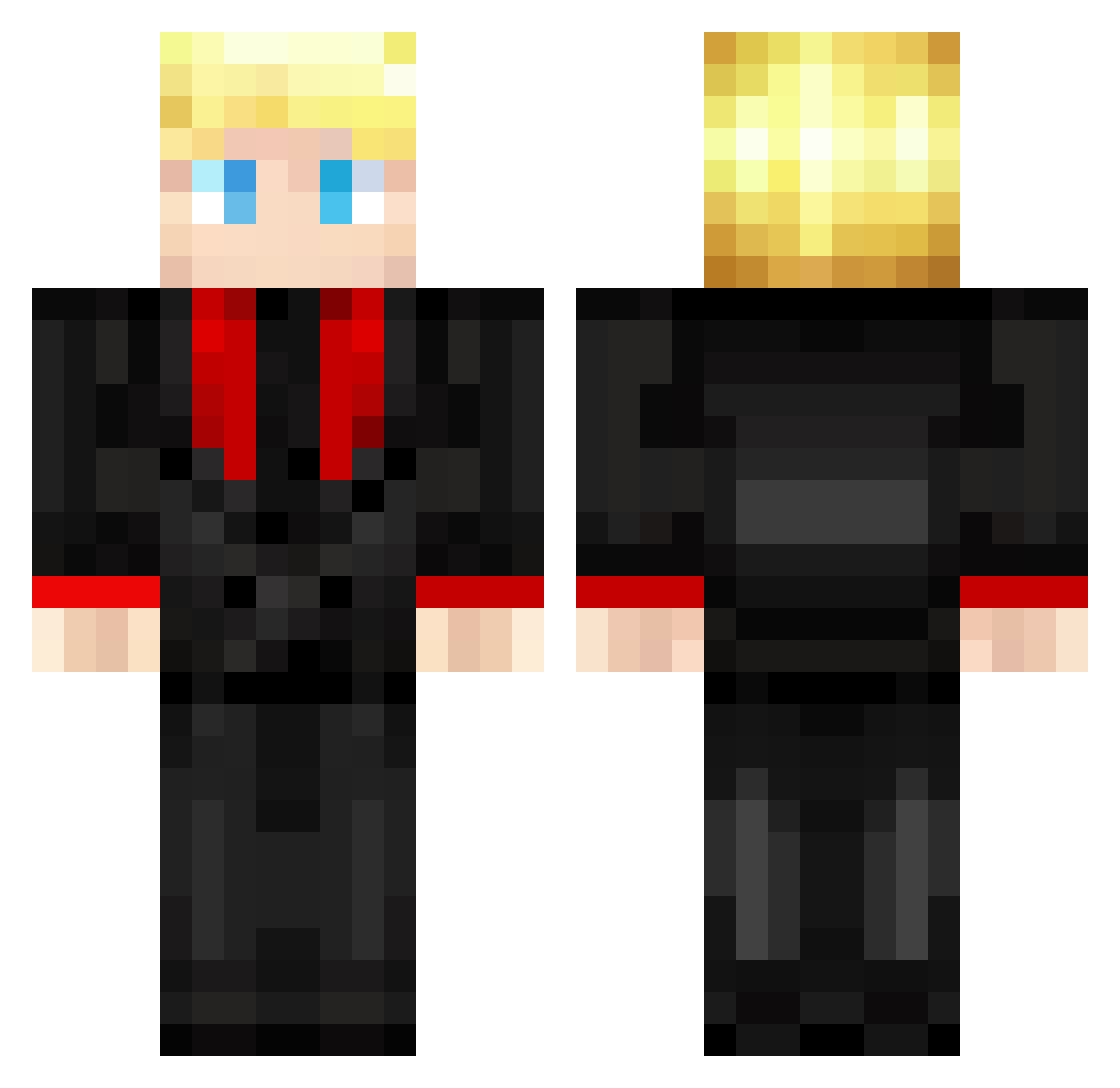 Tanoninja4315YT Minecraft skin, front and back view