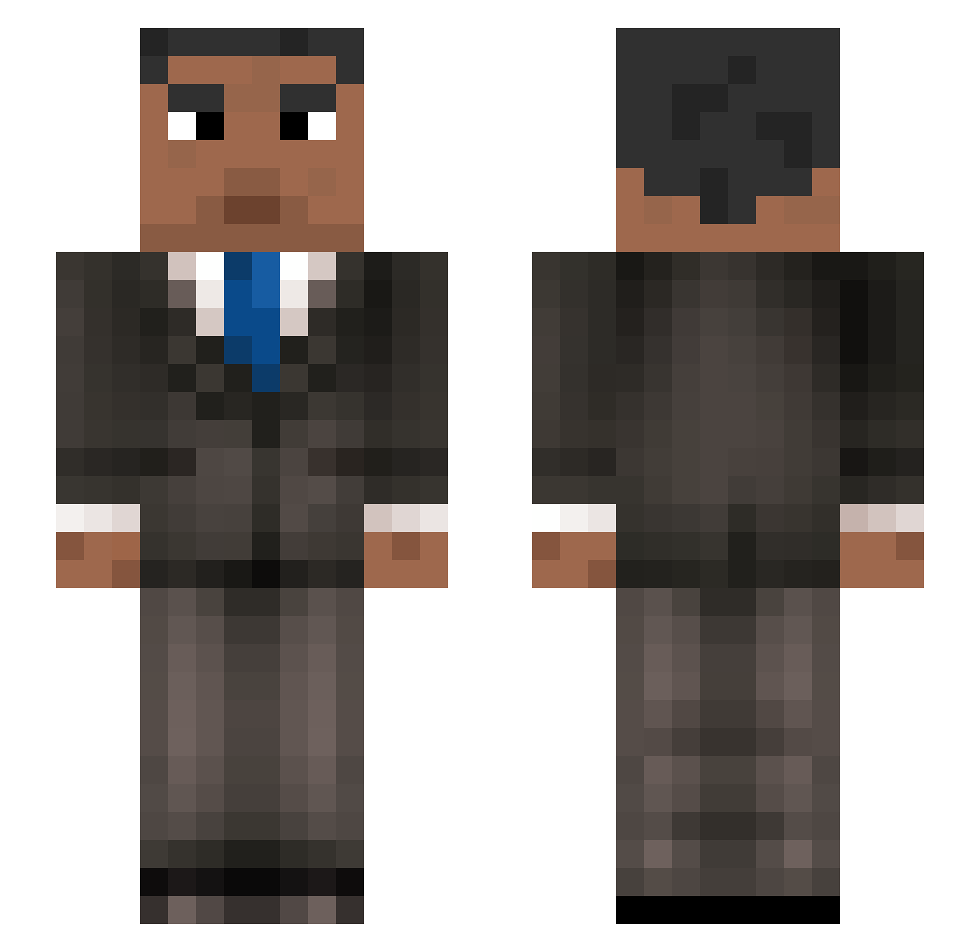 yiorih Minecraft skin, front and back view