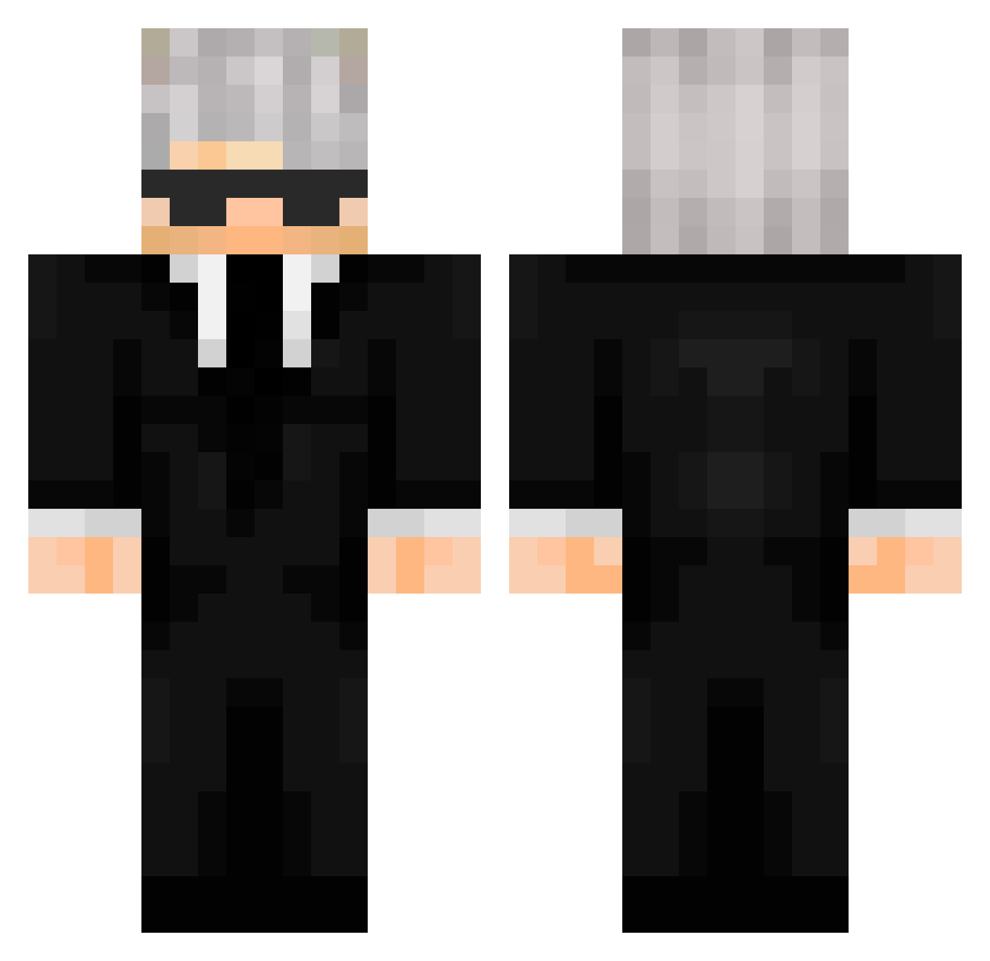 KrYpTo23 Minecraft skin, front and back view