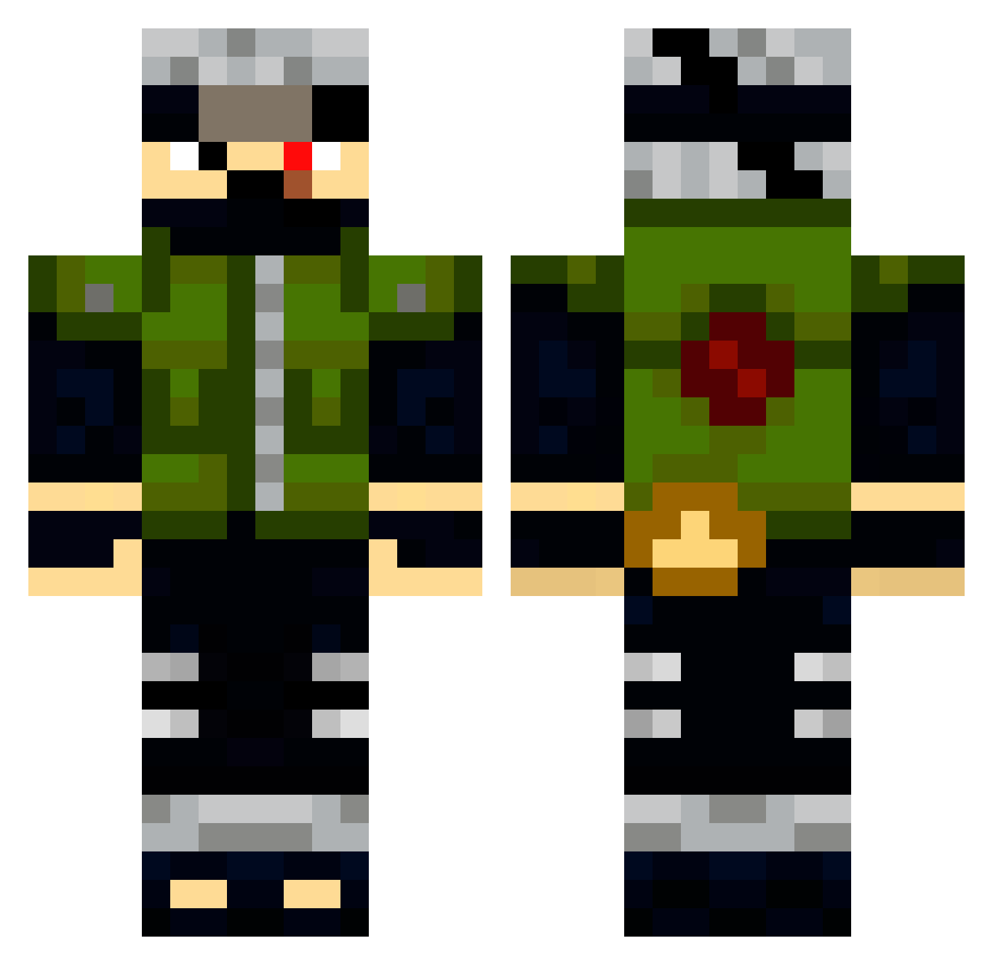 zulwior200 Minecraft skin, front and back view