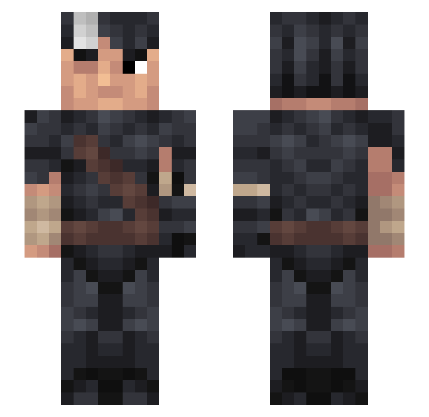 DDPINTI Minecraft skin, front and back view