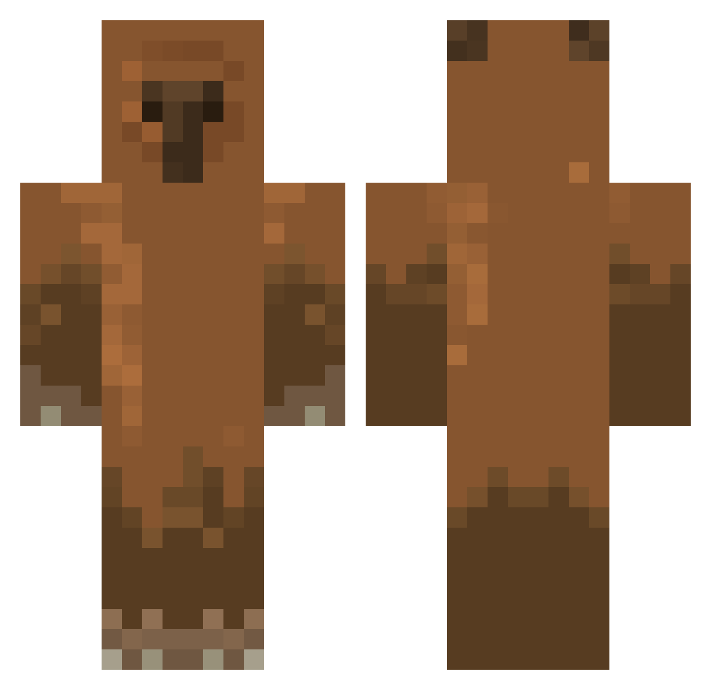 GreyLogs2022 Minecraft skin, front and back view