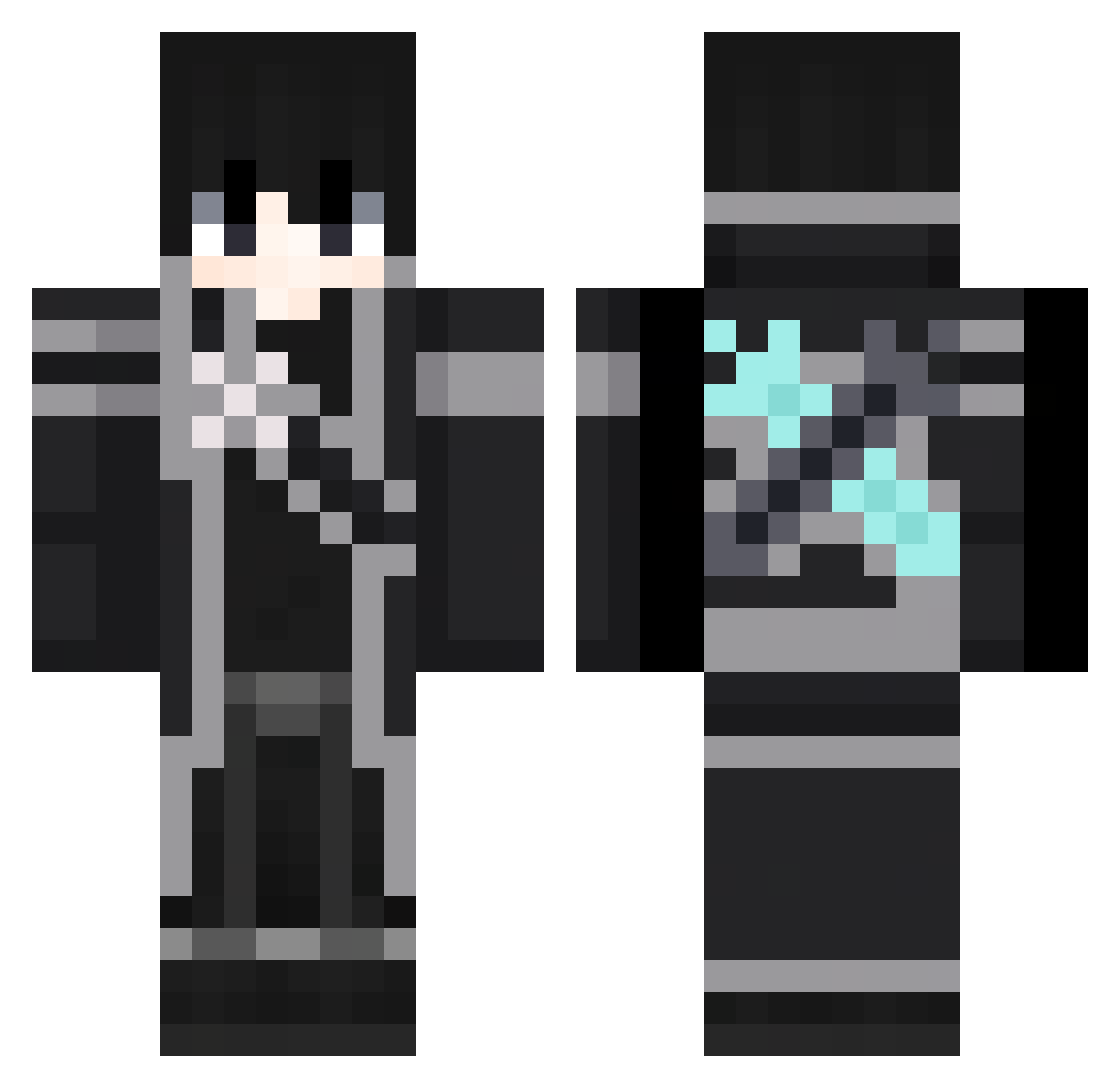 Esguin Minecraft skin, front and back view