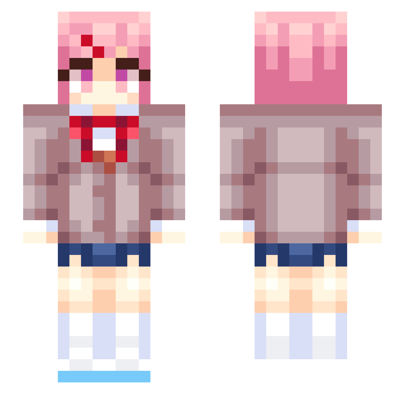 ShImxnn Minecraft skin, front and back view