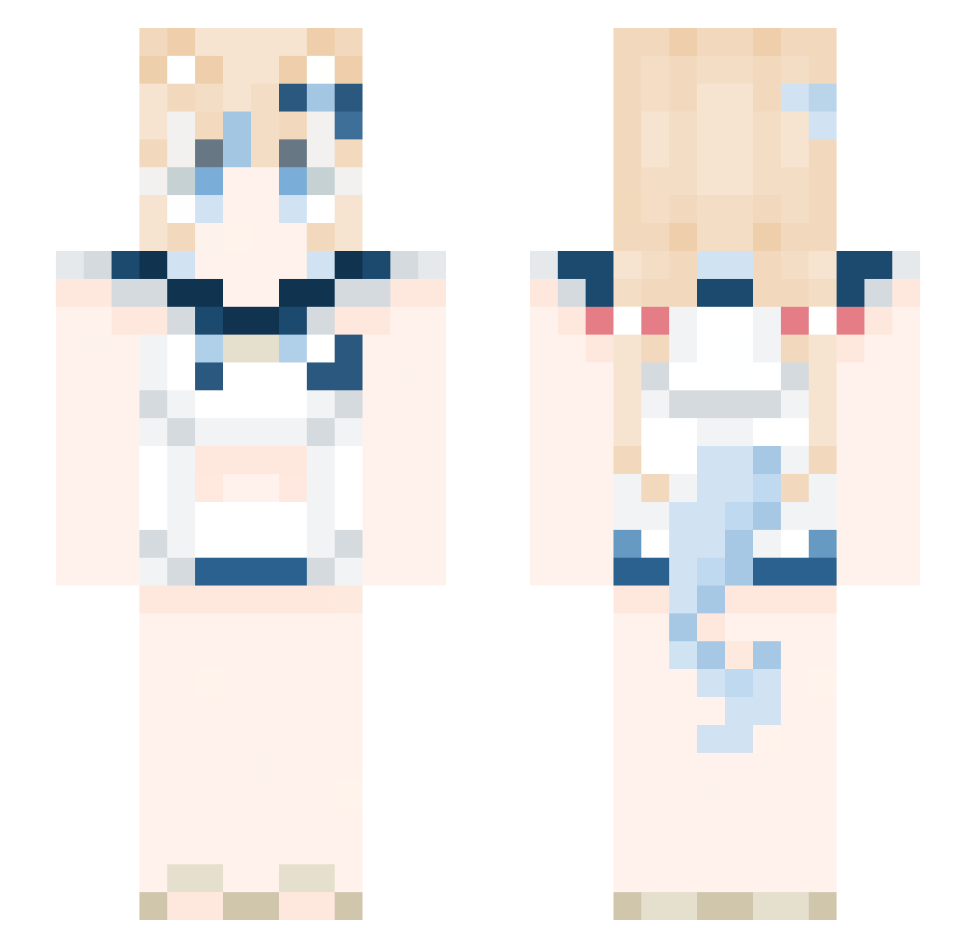 yuyuiow Minecraft skin, front and back view