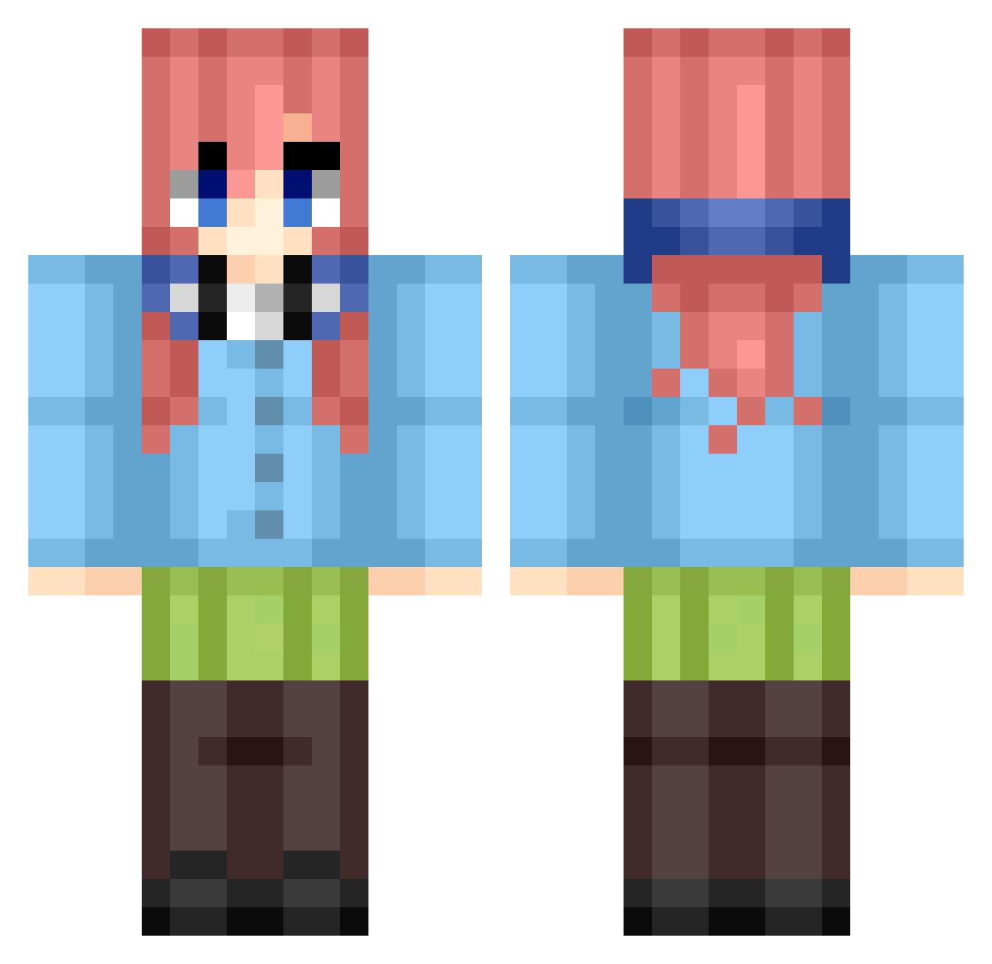 Powalsky11 Minecraft skin, front and back view