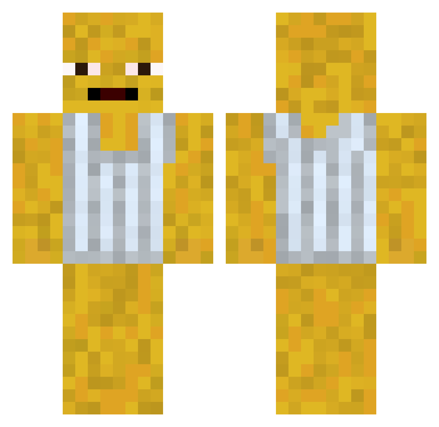TerraPara Minecraft skin, front and back view