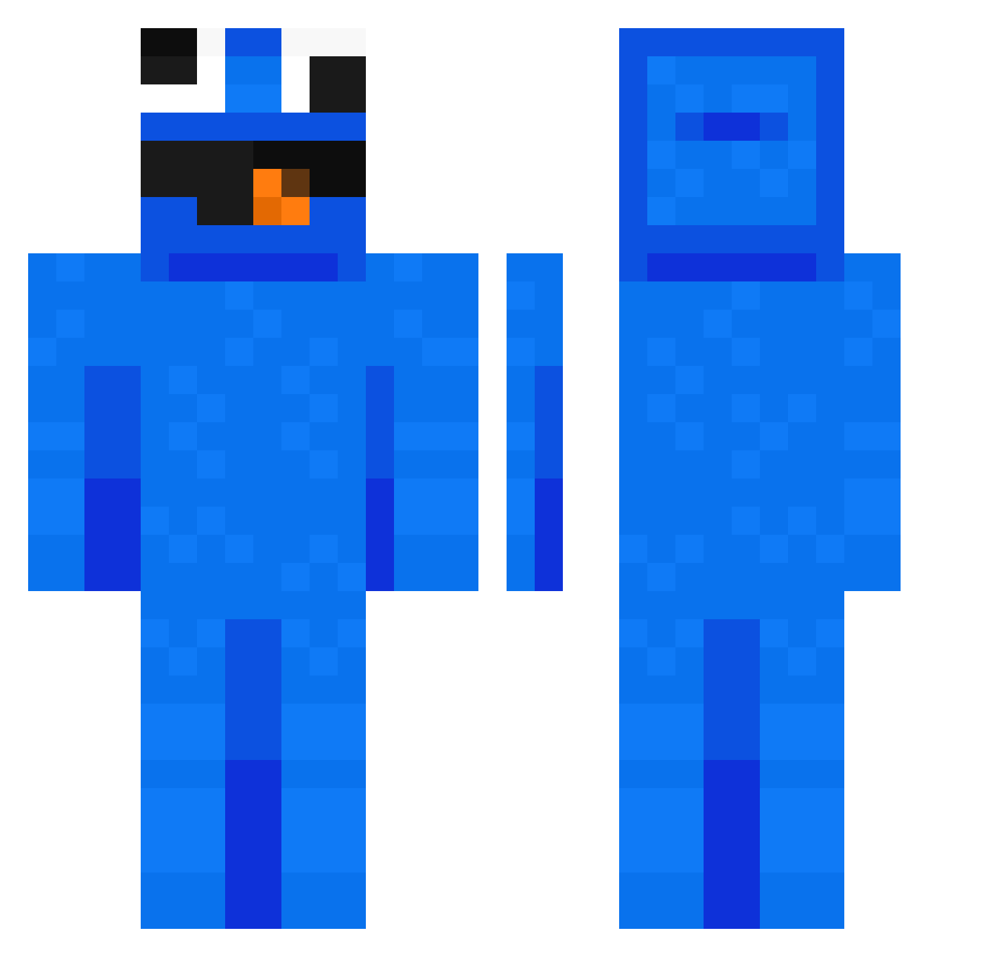 abbas_12 Minecraft skin, front and back view