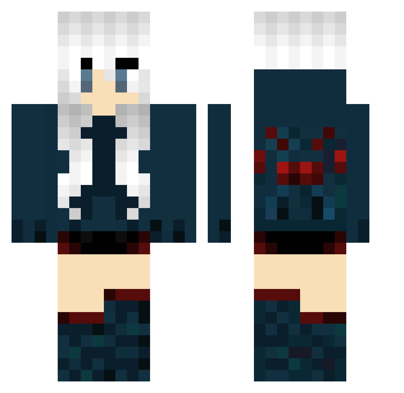Desdemona Minecraft skin, front and back view