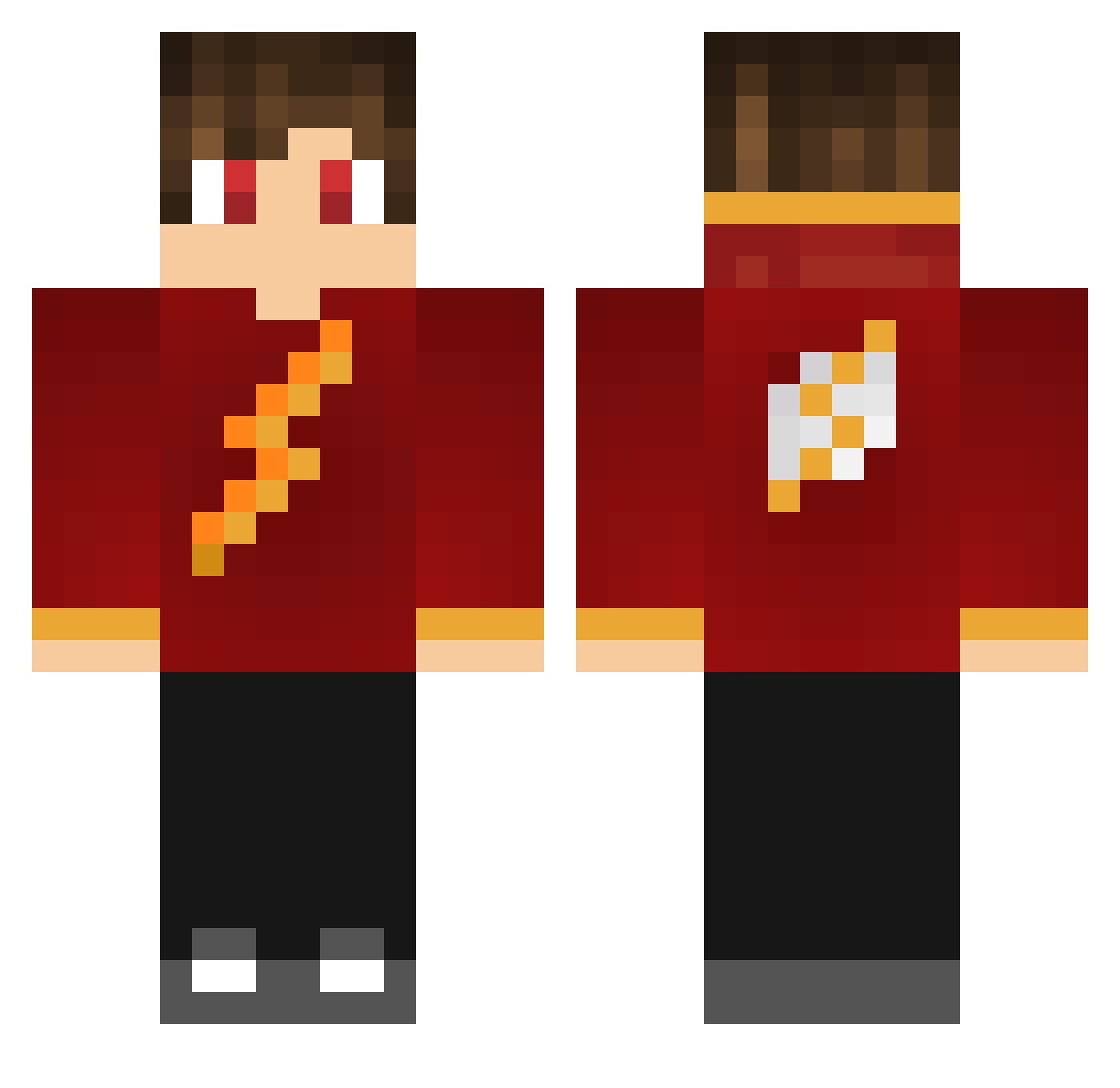 Leo_Morgan Minecraft skin, front and back view