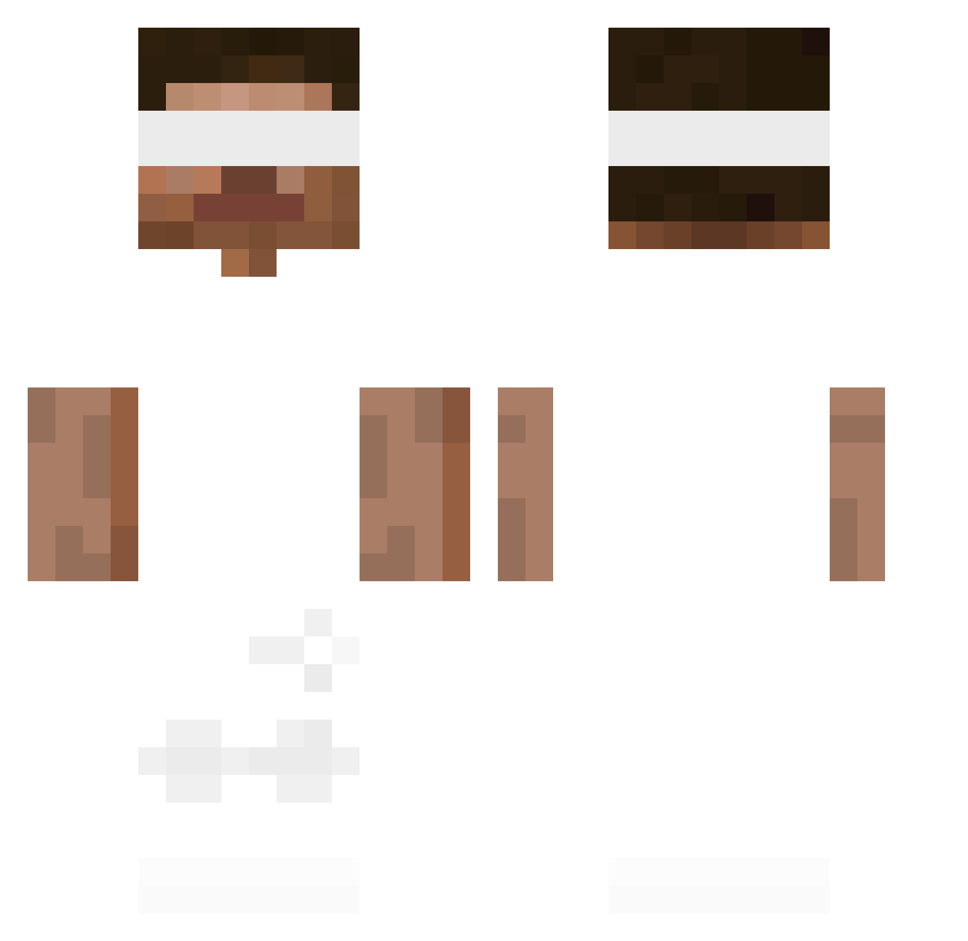 BeMyPoison Minecraft skin, front and back view