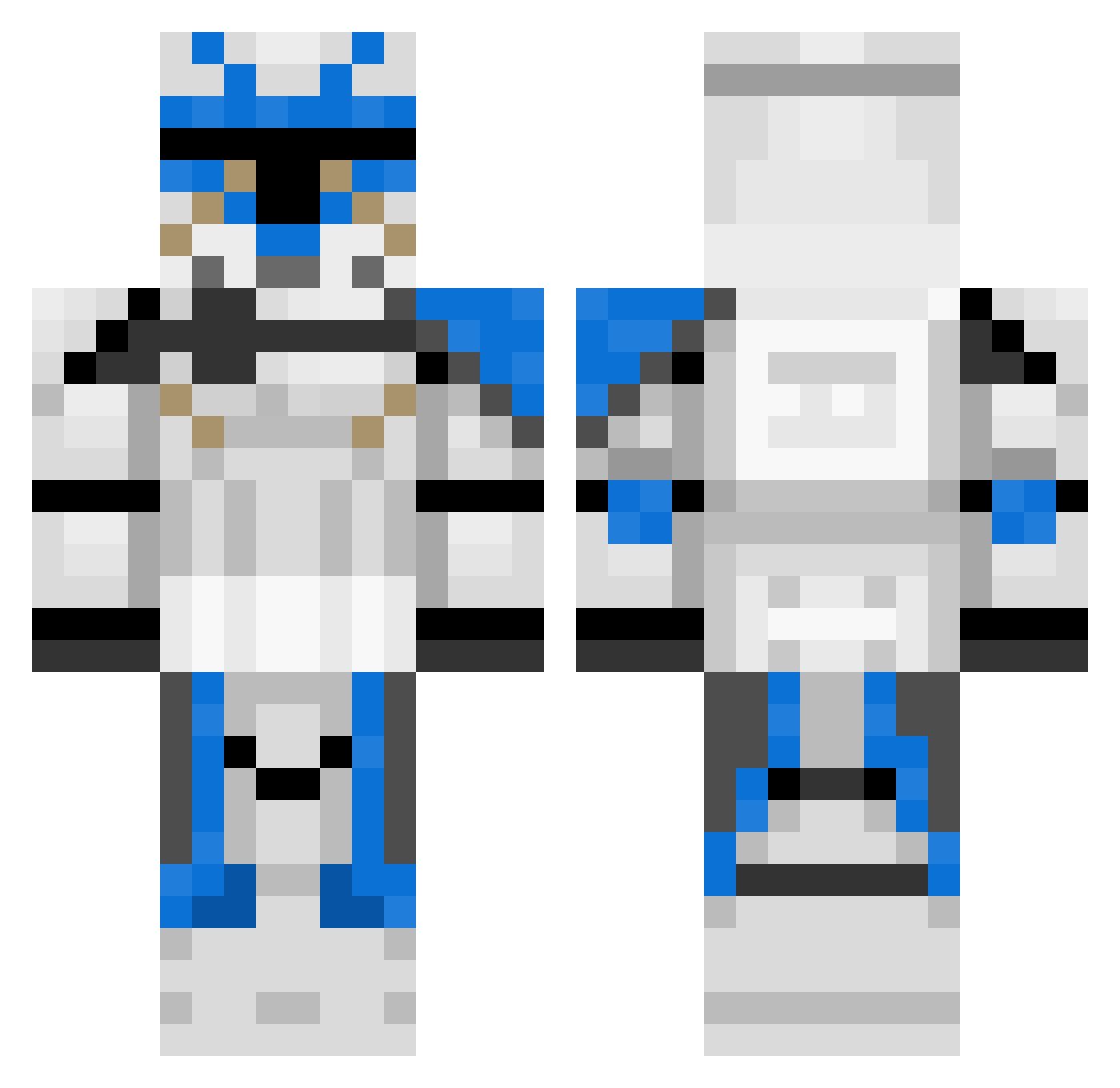 hpesol Minecraft skin, front and back view