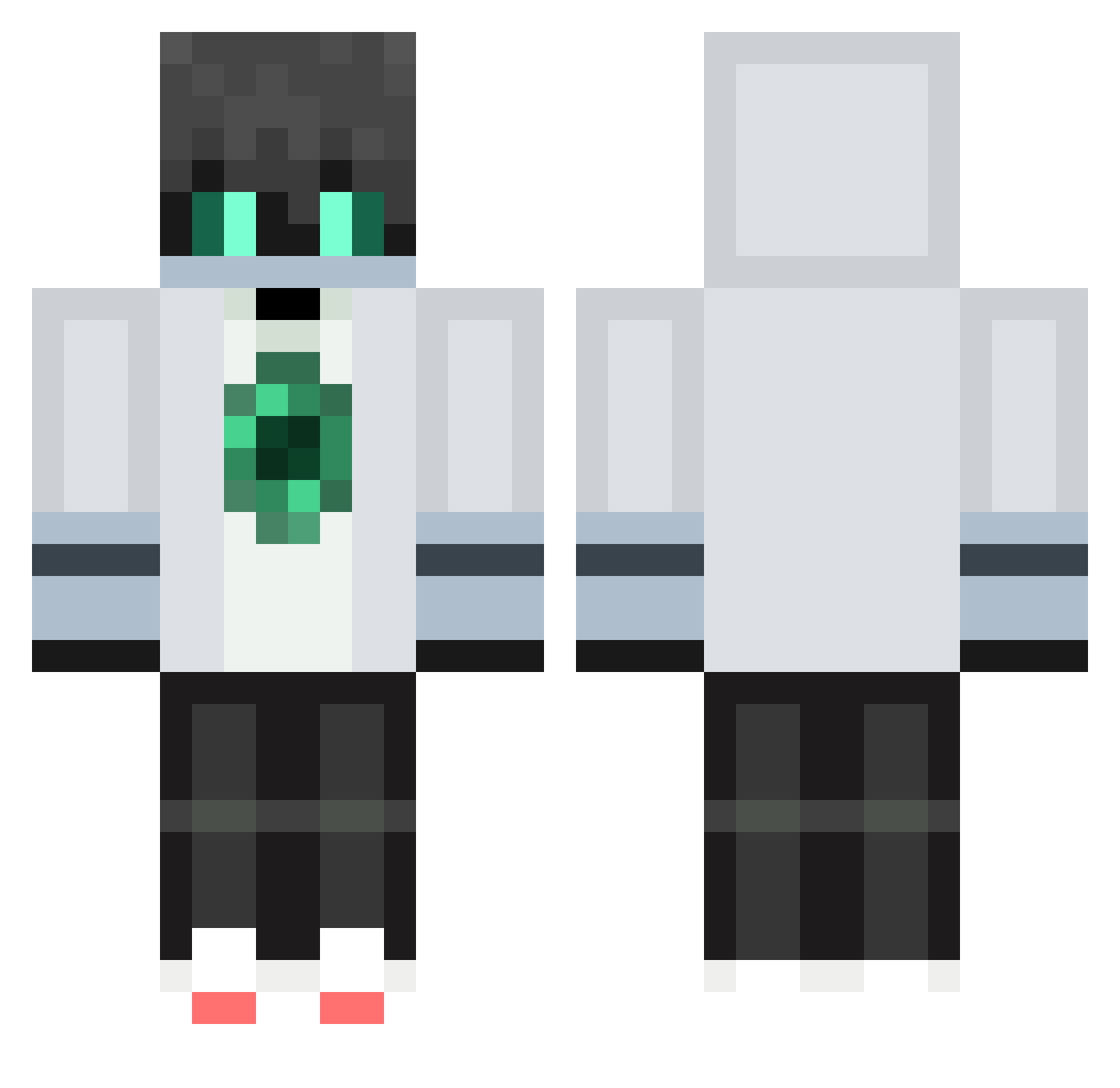 NivenQ Minecraft skin, front and back view