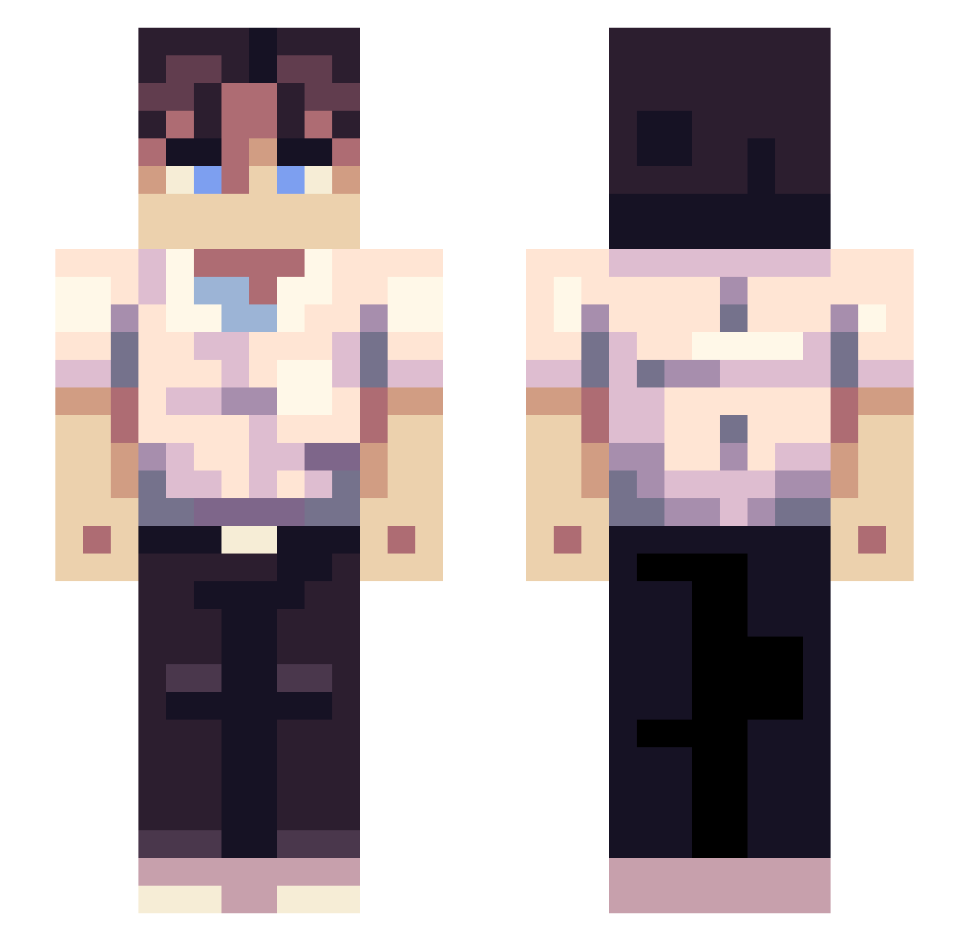 thenicbruh Minecraft skin, front and back view