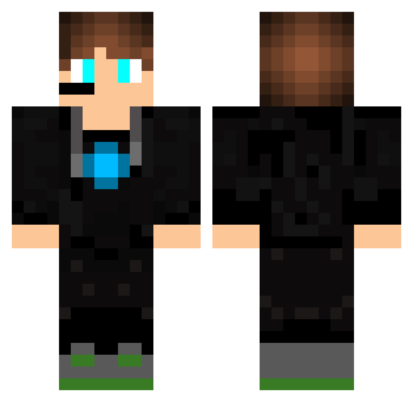 JakeLabsJRS Minecraft skin, front and back view