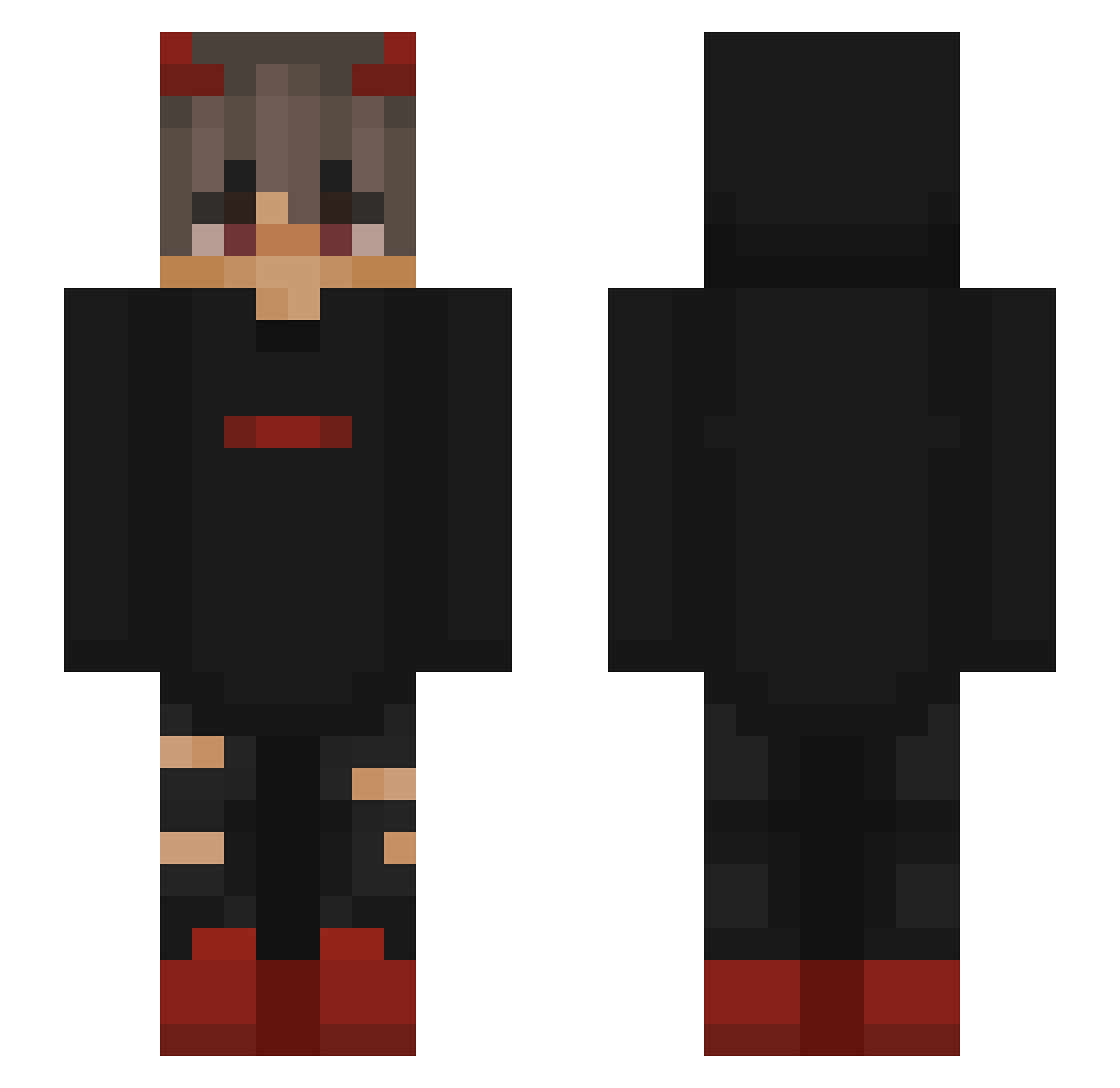 pychu2922 Minecraft skin, front and back view