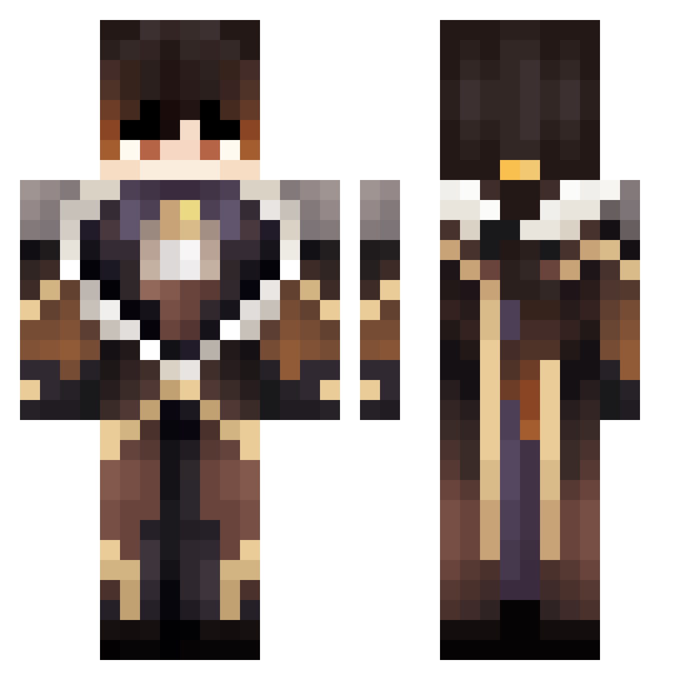 maxshot24 Minecraft skin, front and back view