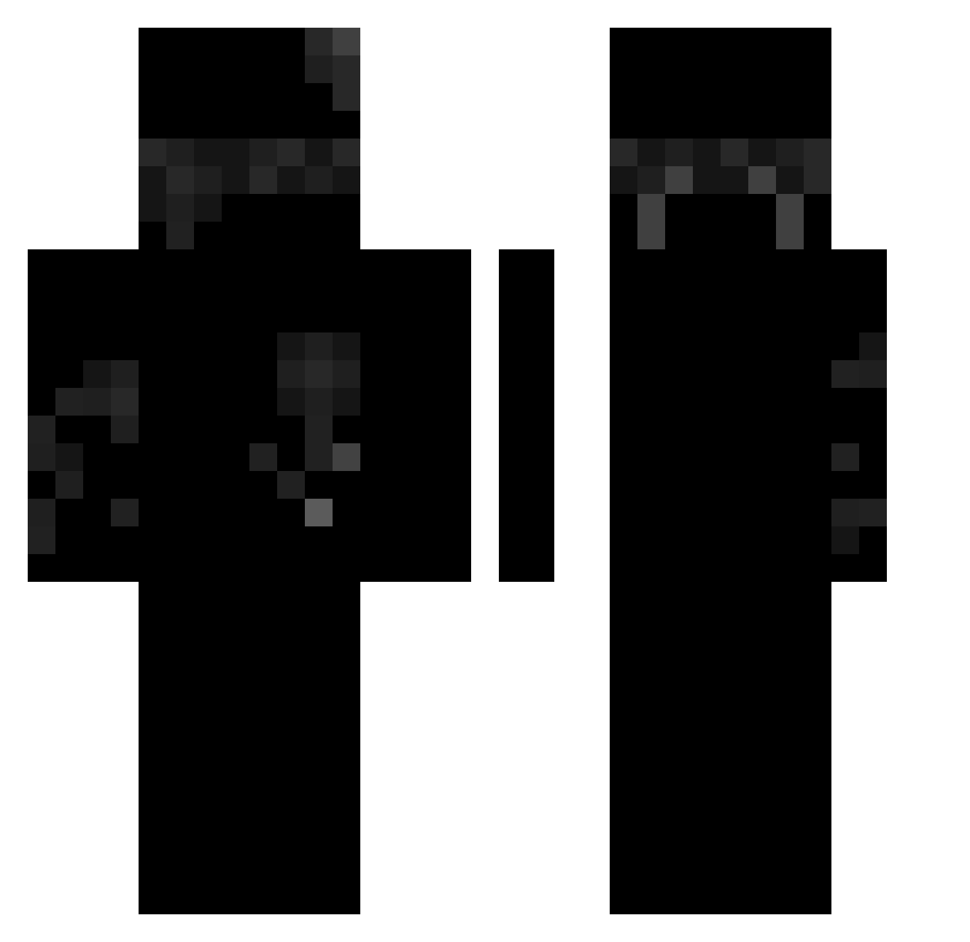 Nixarek Minecraft skin, front and back view