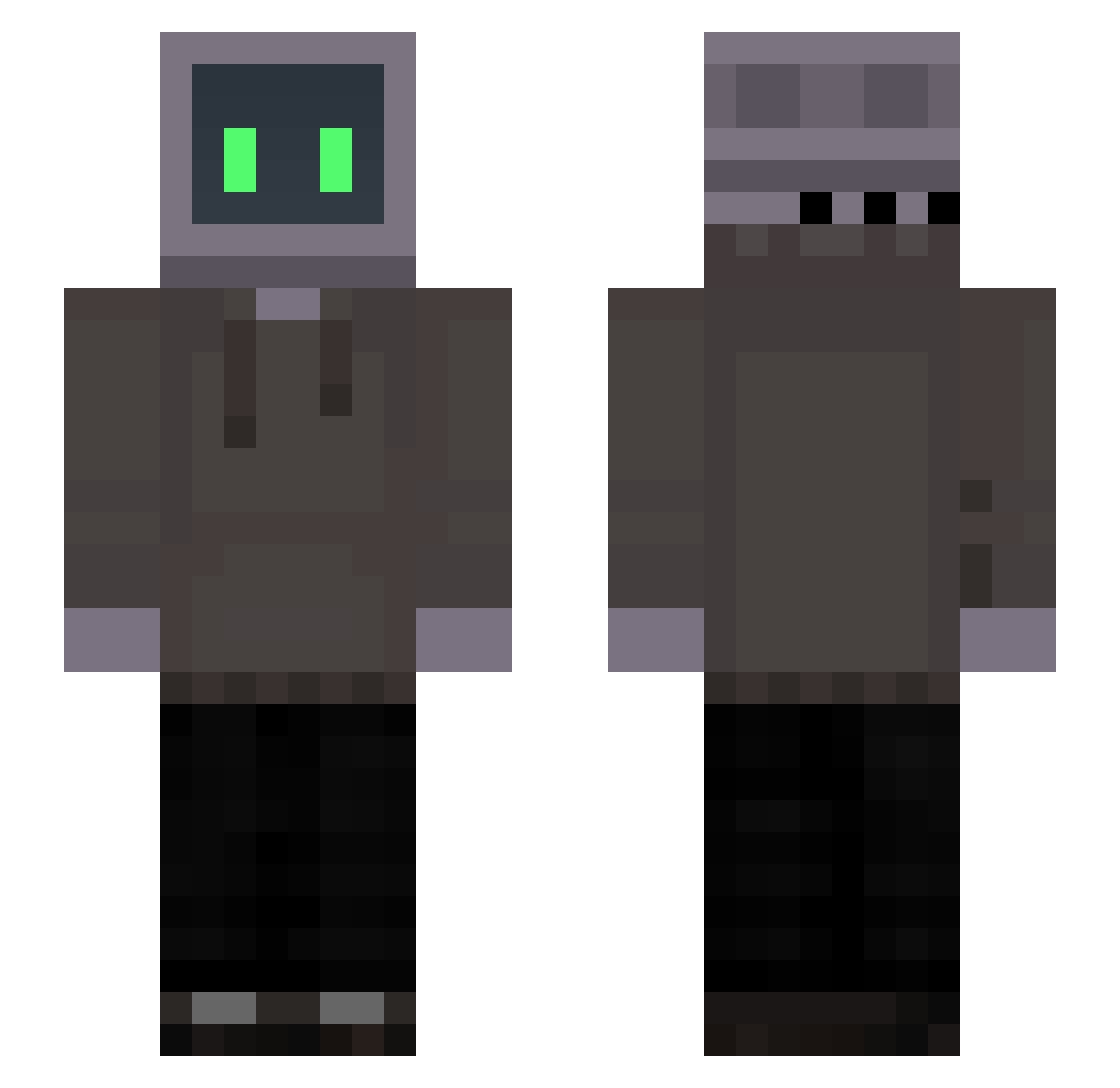 IsntAlex_ Minecraft skin, front and back view