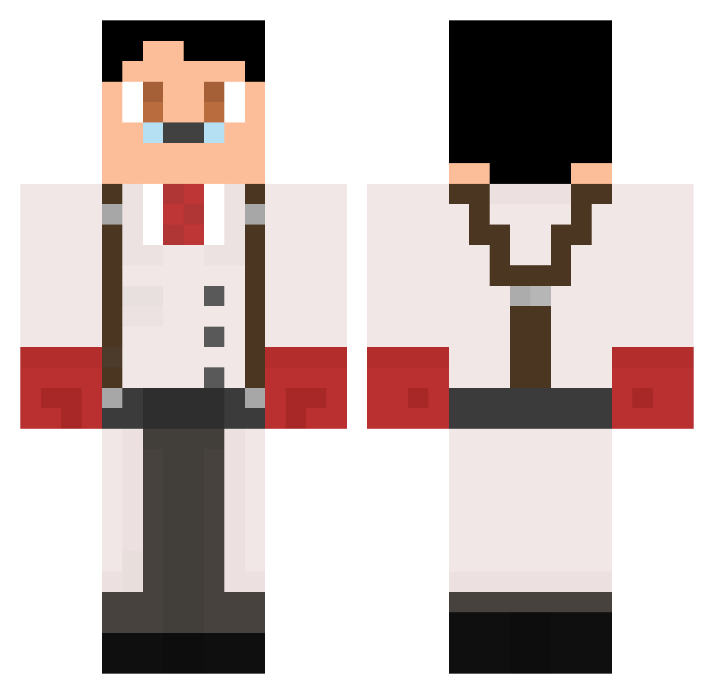 Spud_Bob Minecraft skin, front and back view