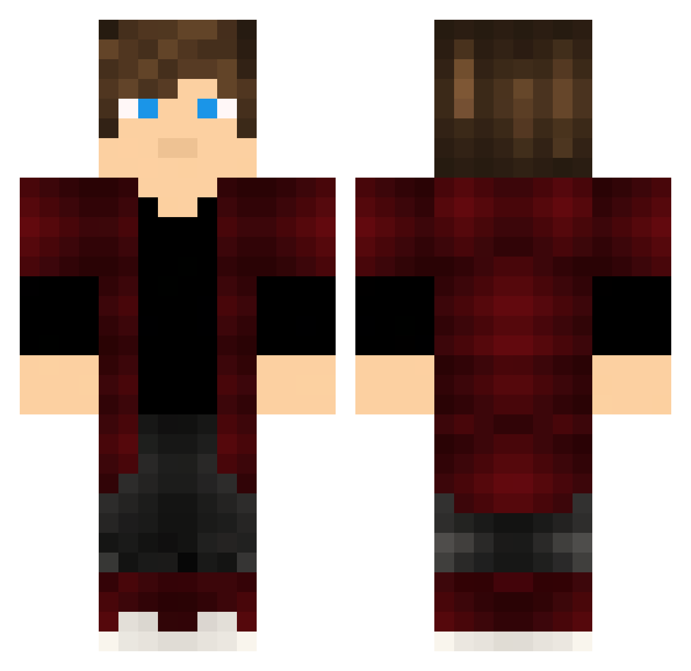 ShooyuYan Minecraft skin, front and back view