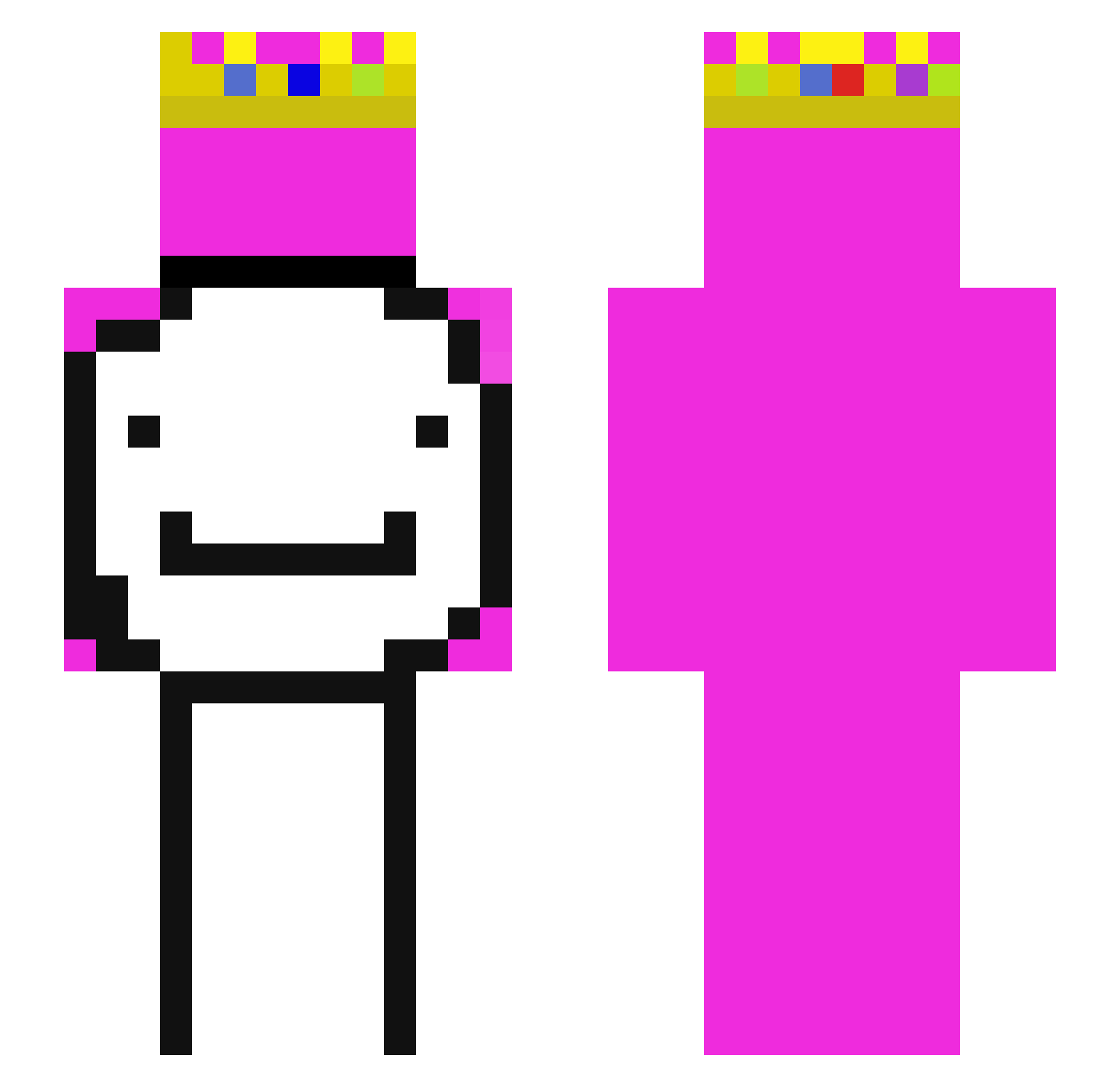 TimoJr2014 Minecraft skin, front and back view