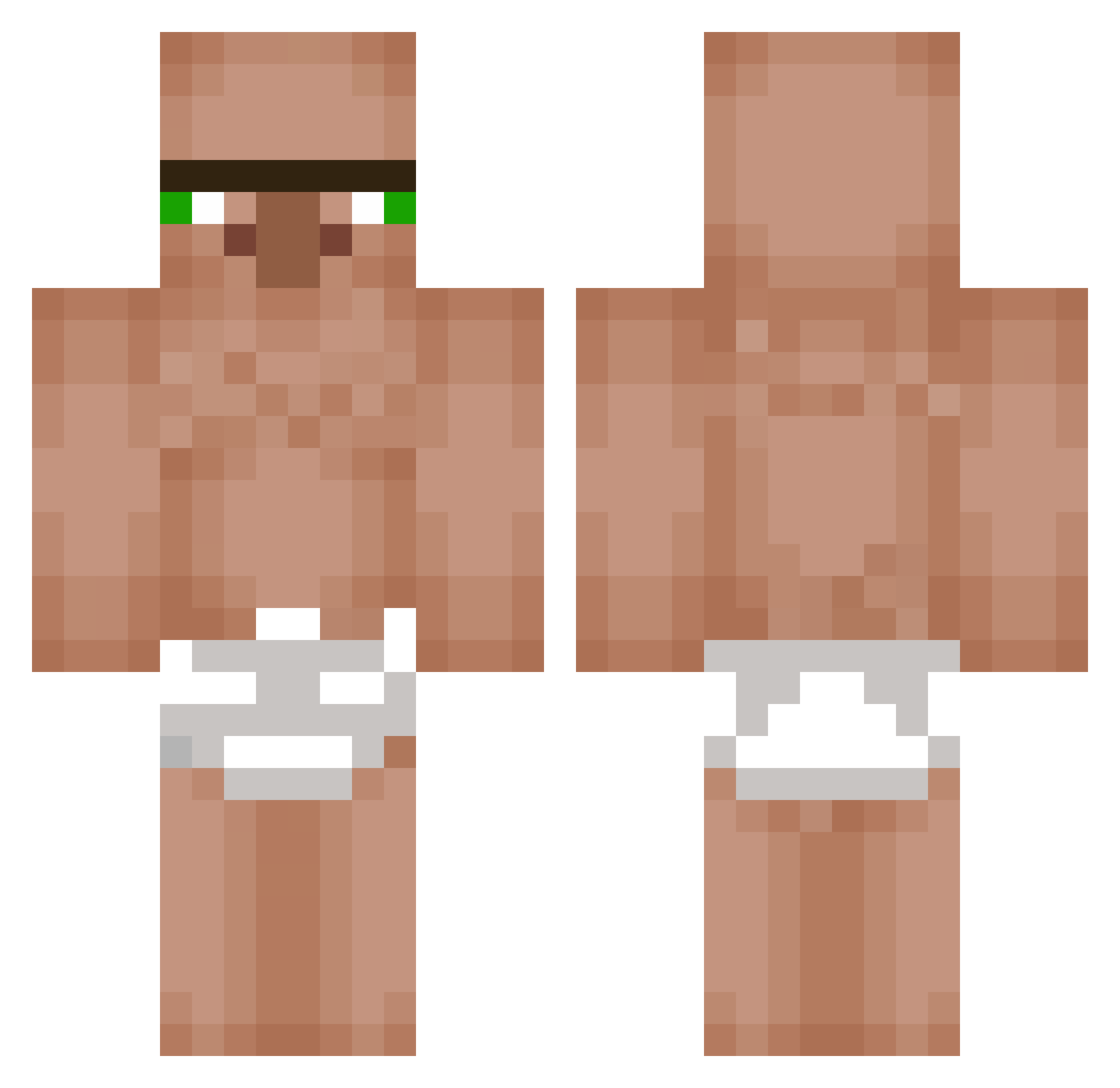 _Miiro Minecraft skin, front and back view