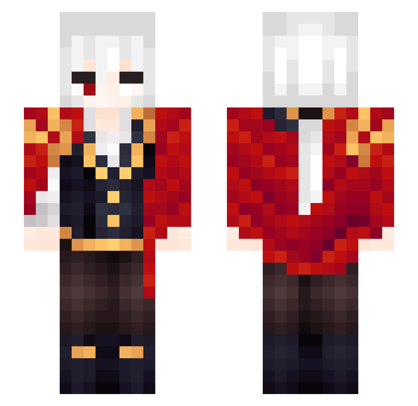 bitingsharks Minecraft skin, front and back view