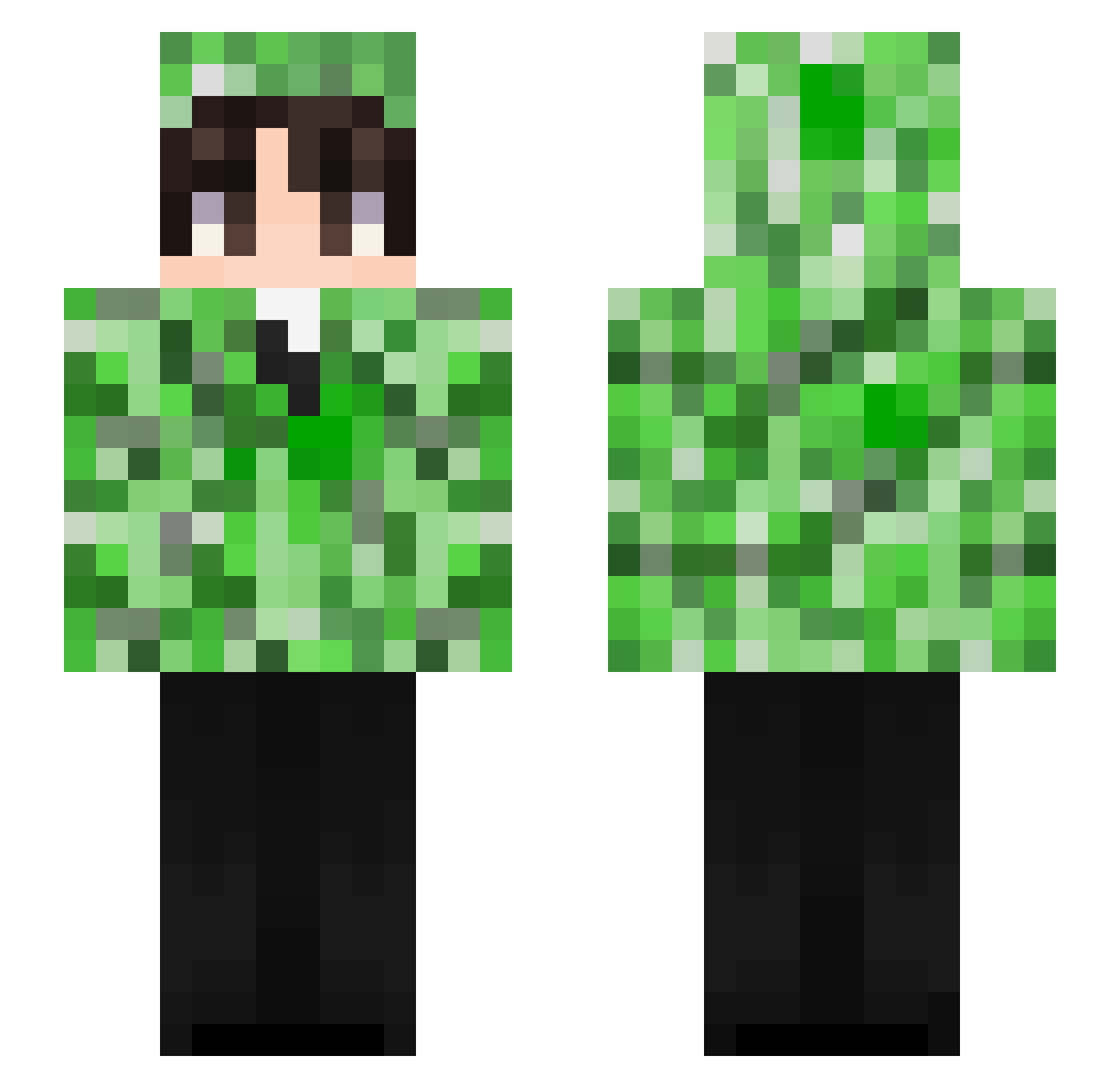 francescaj Minecraft skin, front and back view