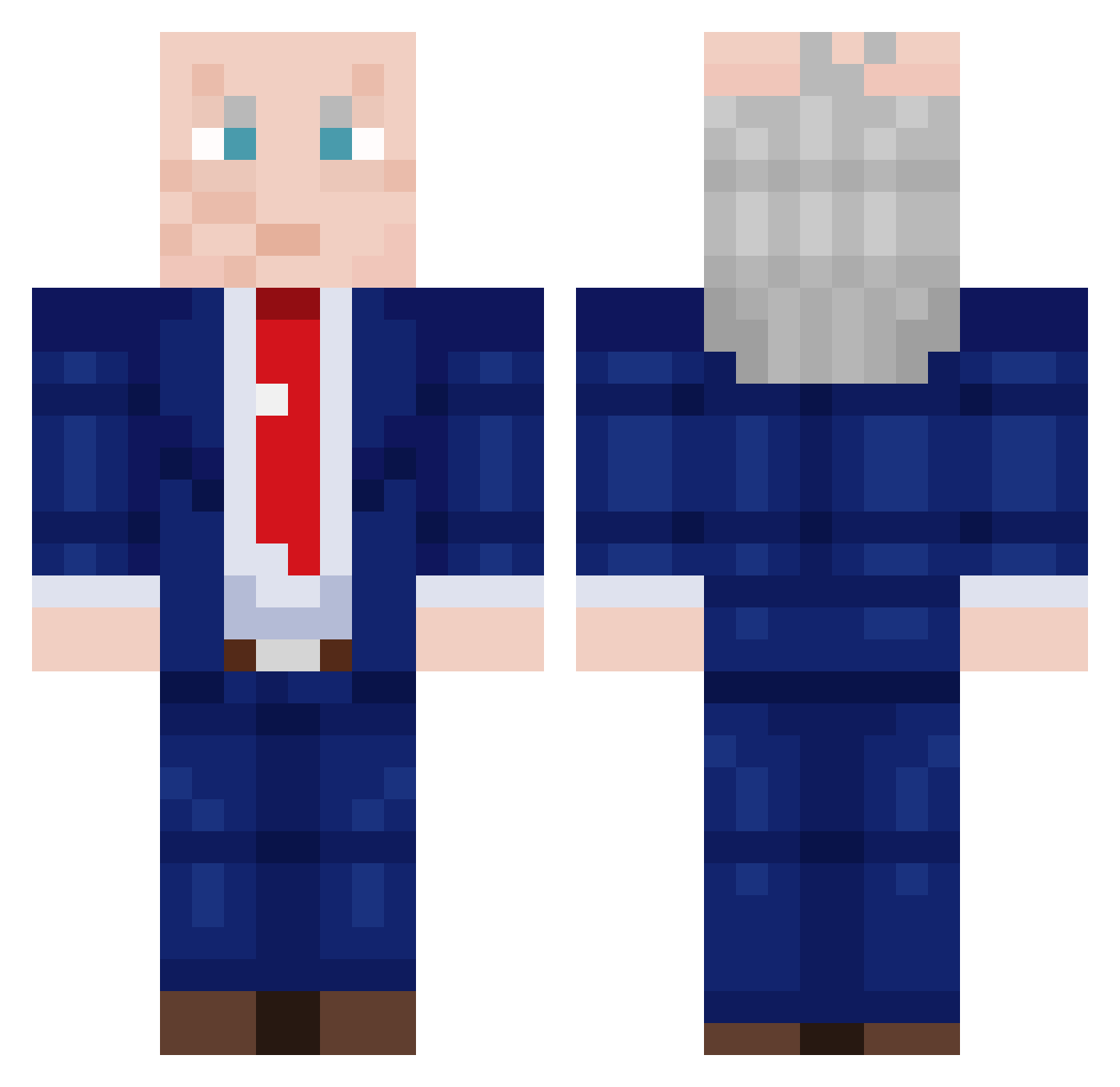 jjooeel Minecraft skin, front and back view