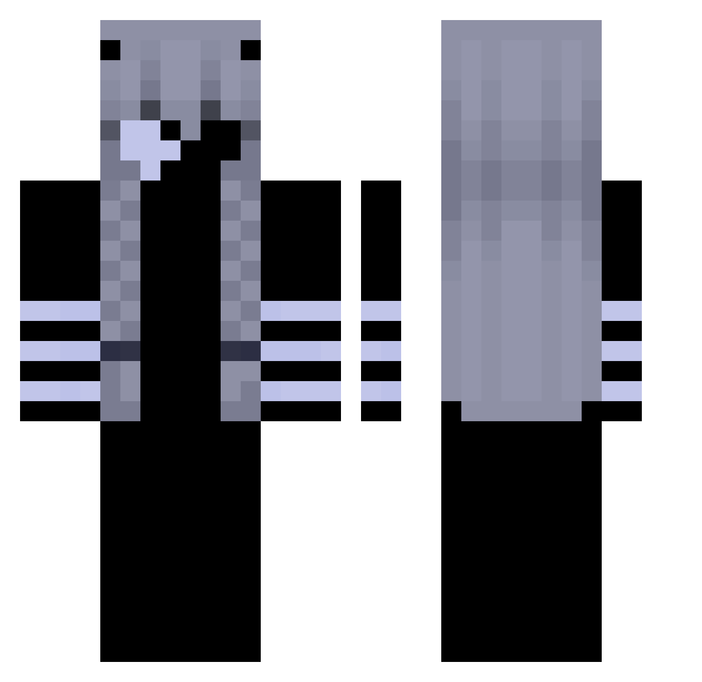 _karkki Minecraft skin, front and back view