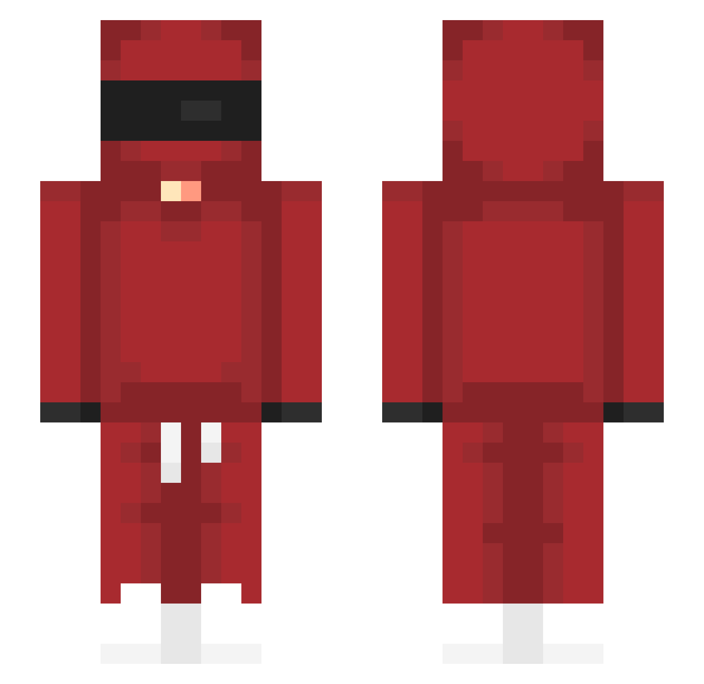 kixxyourself Minecraft skin, front and back view
