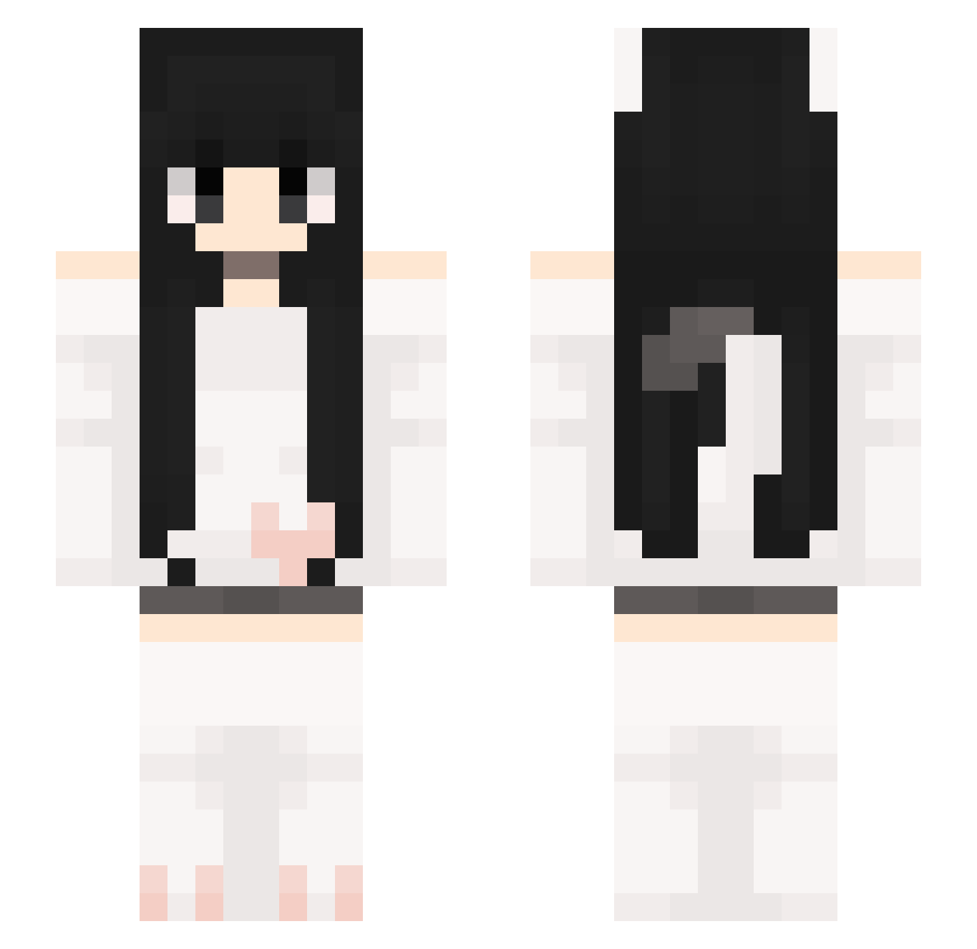 Lorigxy Minecraft skin, front and back view